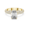 Emerald-Cut Diamond Pav? Engagement Ring.