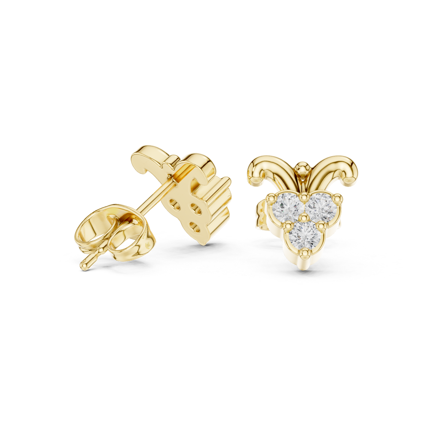 Cherished Rose Gold Diamond Studs