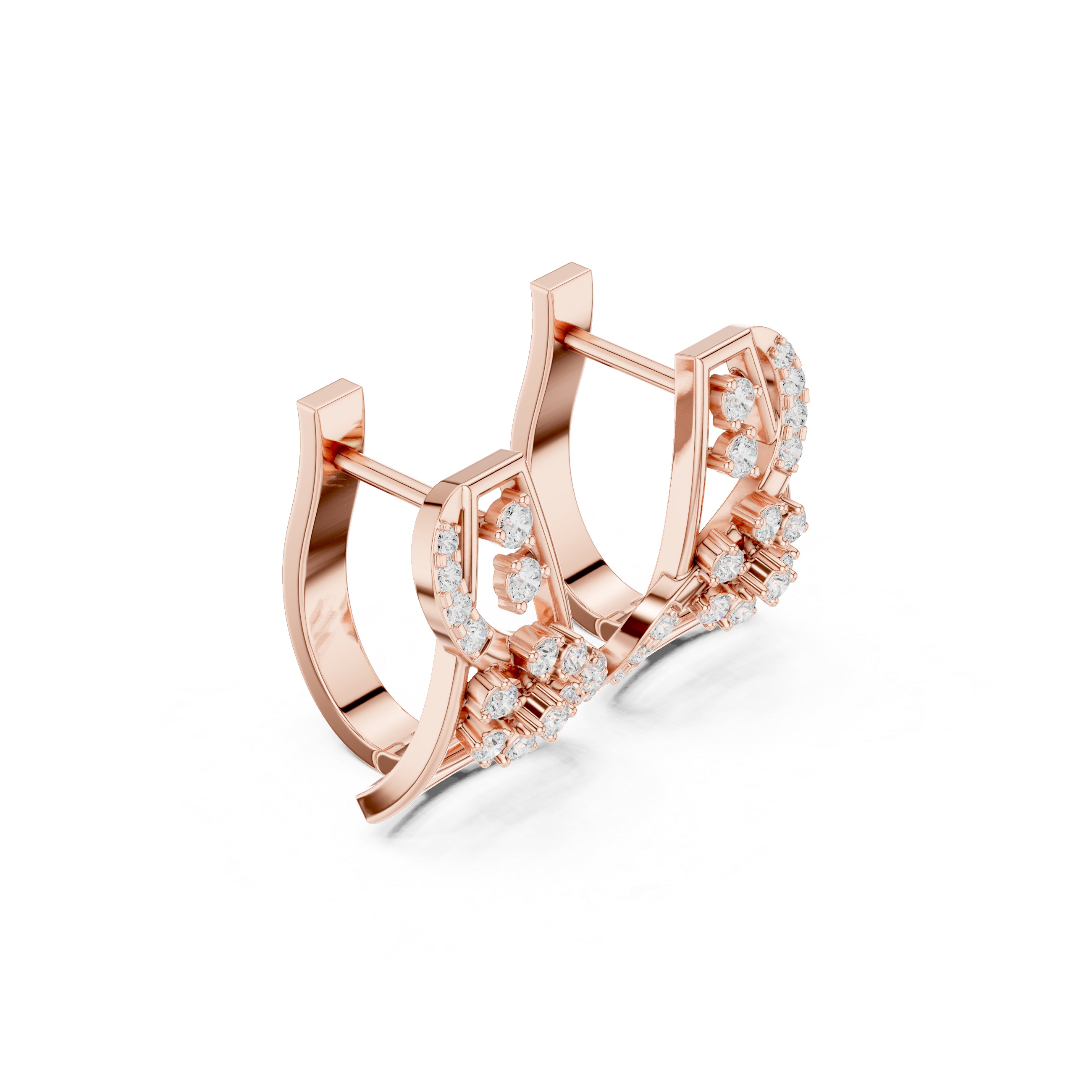 swirling diamond ribbons and floral diamond clusters.