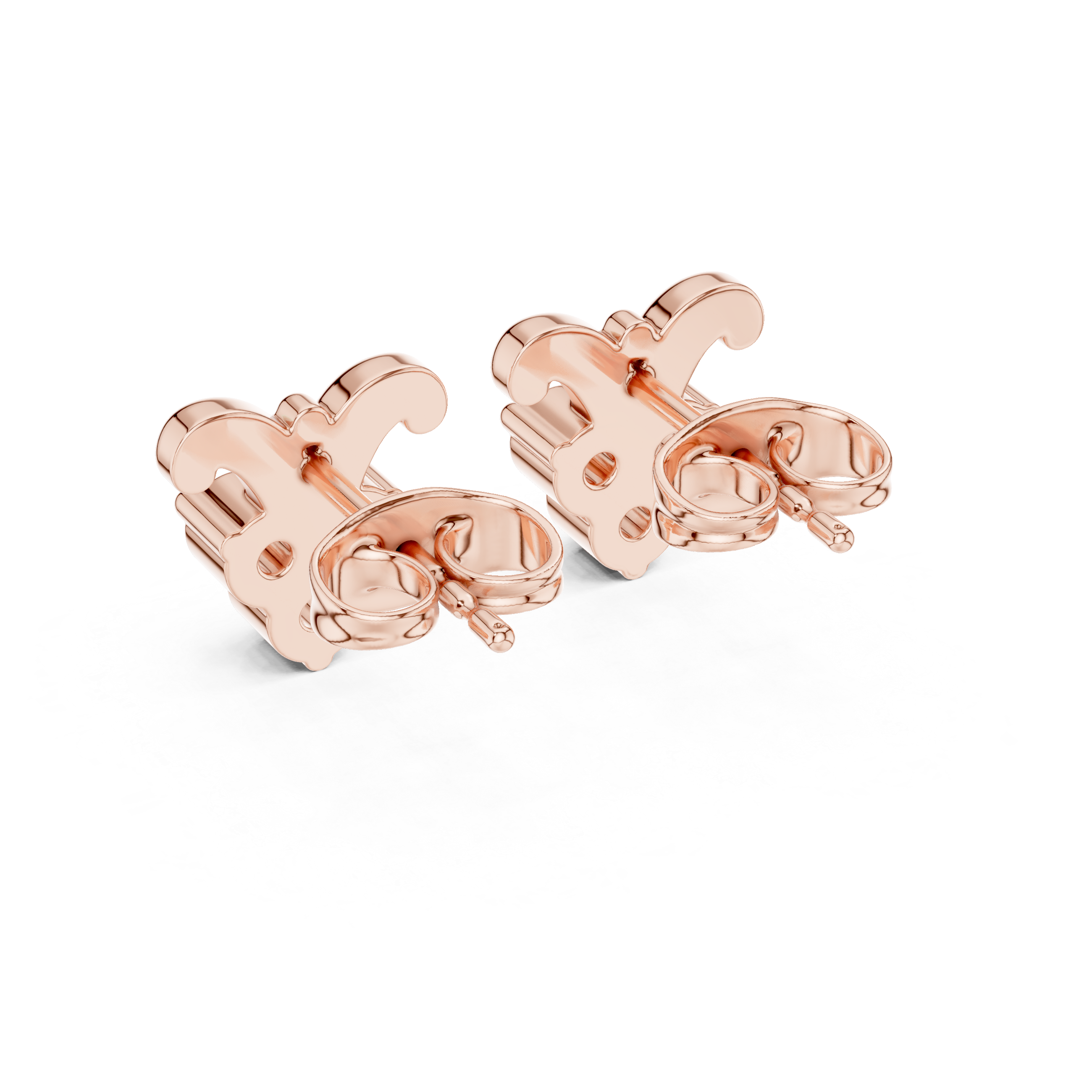 Cherished Rose Gold Diamond Studs