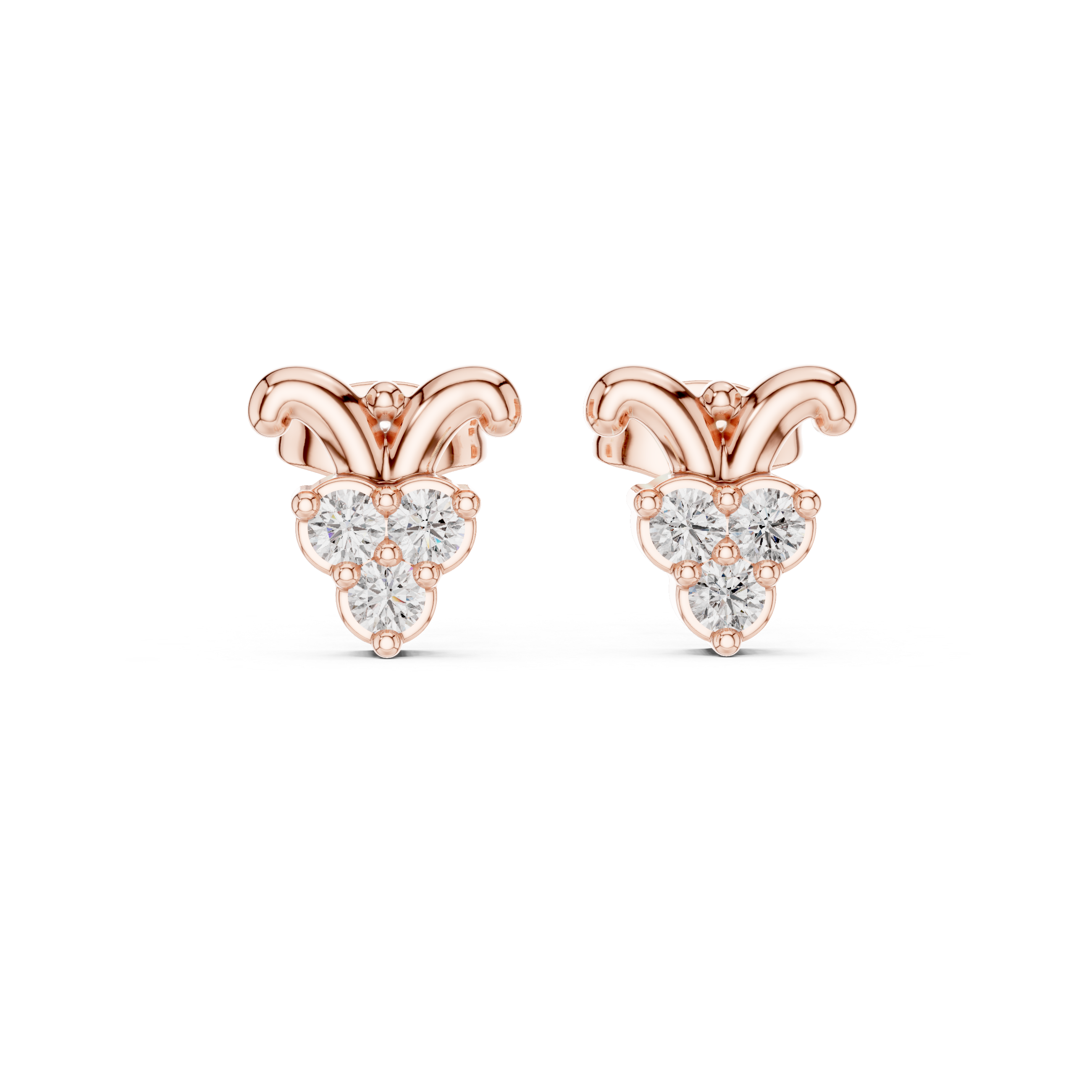 Cherished Rose Gold Diamond Studs