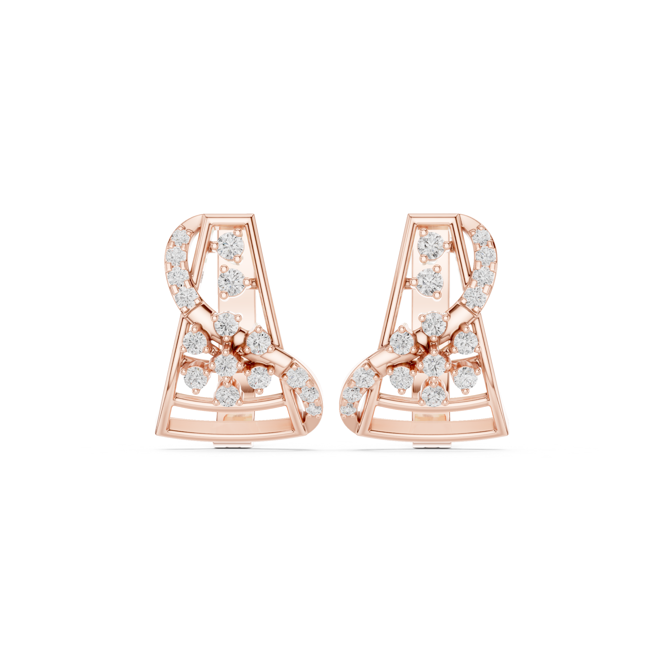 swirling diamond ribbons and floral diamond clusters.