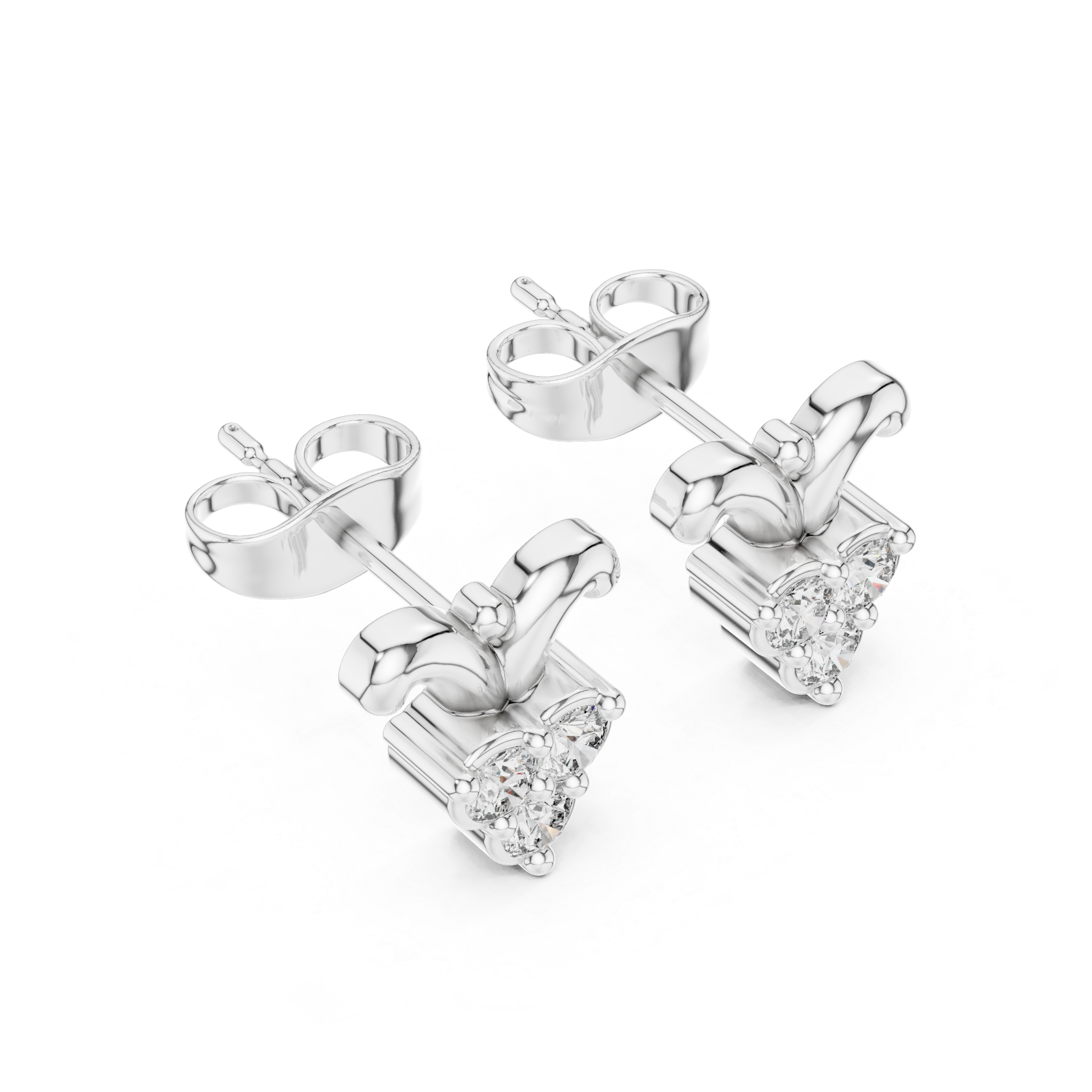 Cherished Rose Gold Diamond Studs