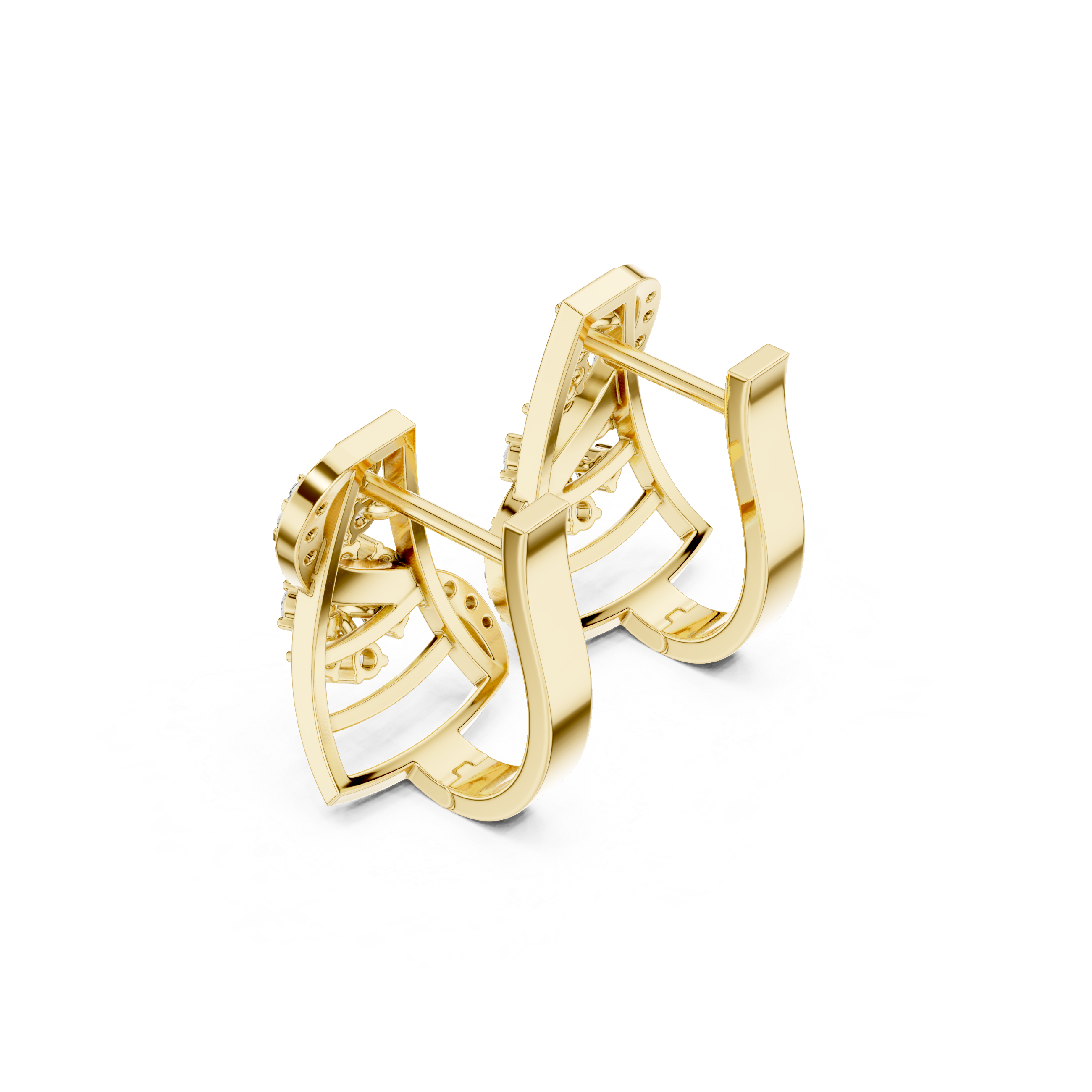 swirling diamond ribbons and floral diamond clusters.