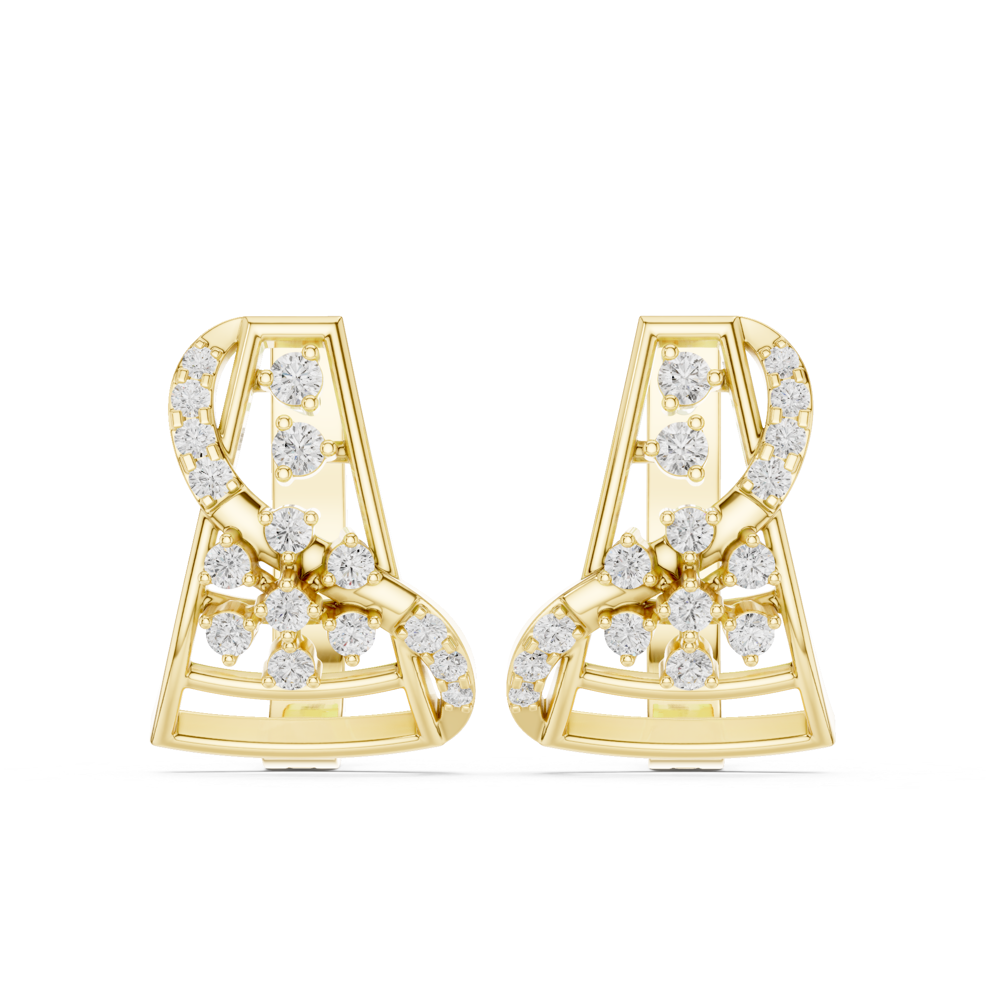swirling diamond ribbons and floral diamond clusters.