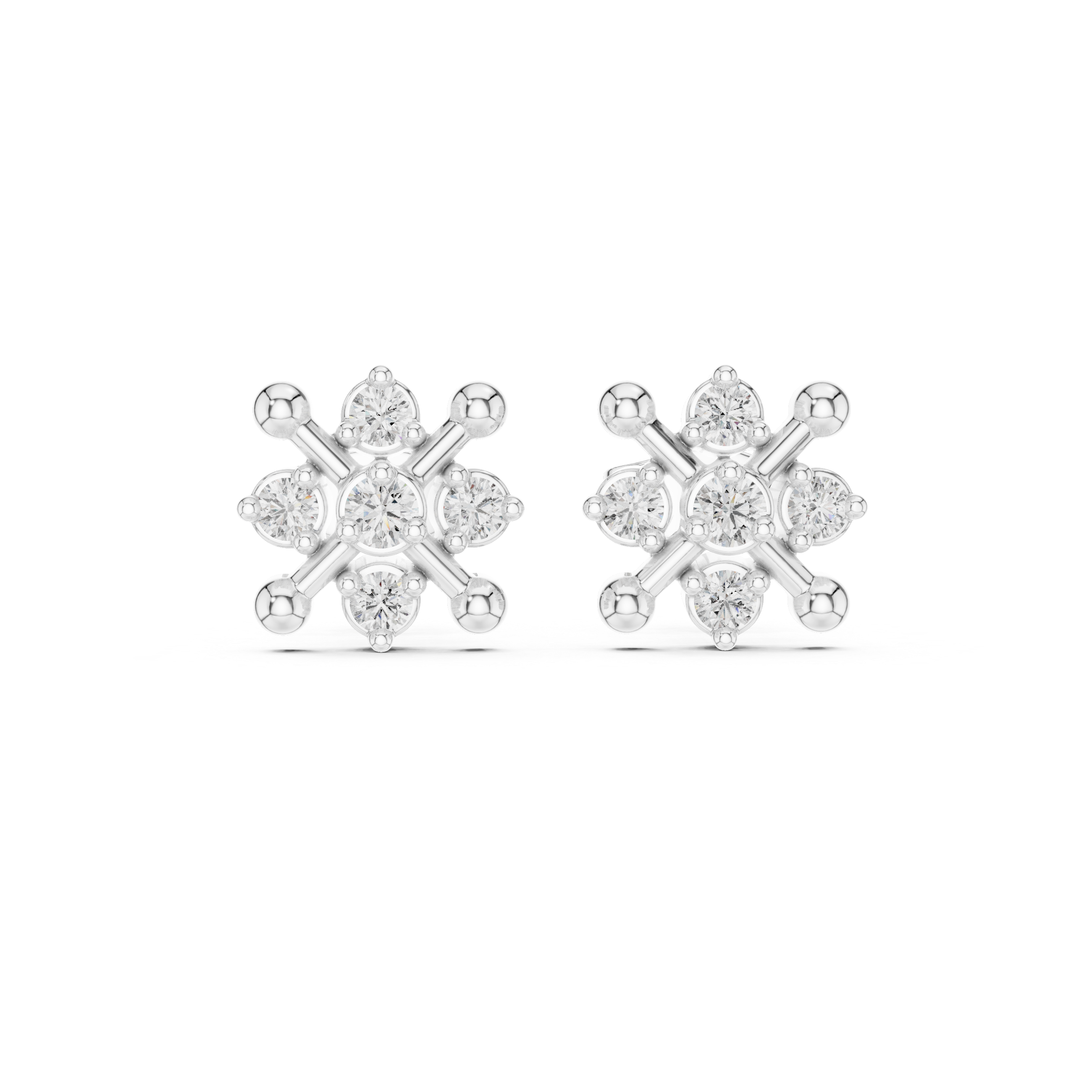 Celestial Floral Rose Gold Earrings