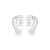 wing-shaped earrings with flowing diamond accents
