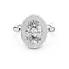 Oval Double Halo Diamond Engagement Ring.