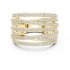 multi-band ring encrusted with sparkling diamonds.