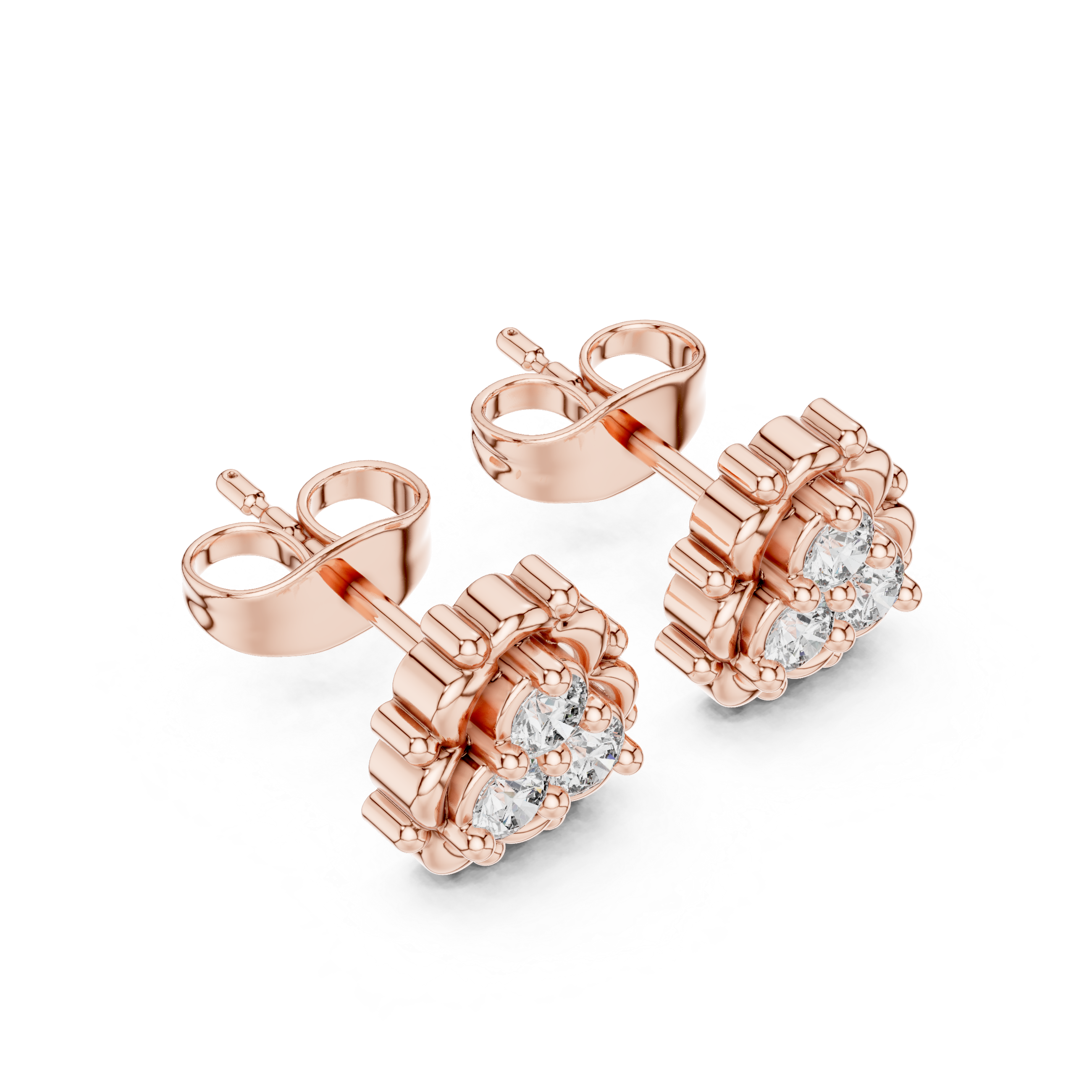 Aurora Crown Diamond Studs