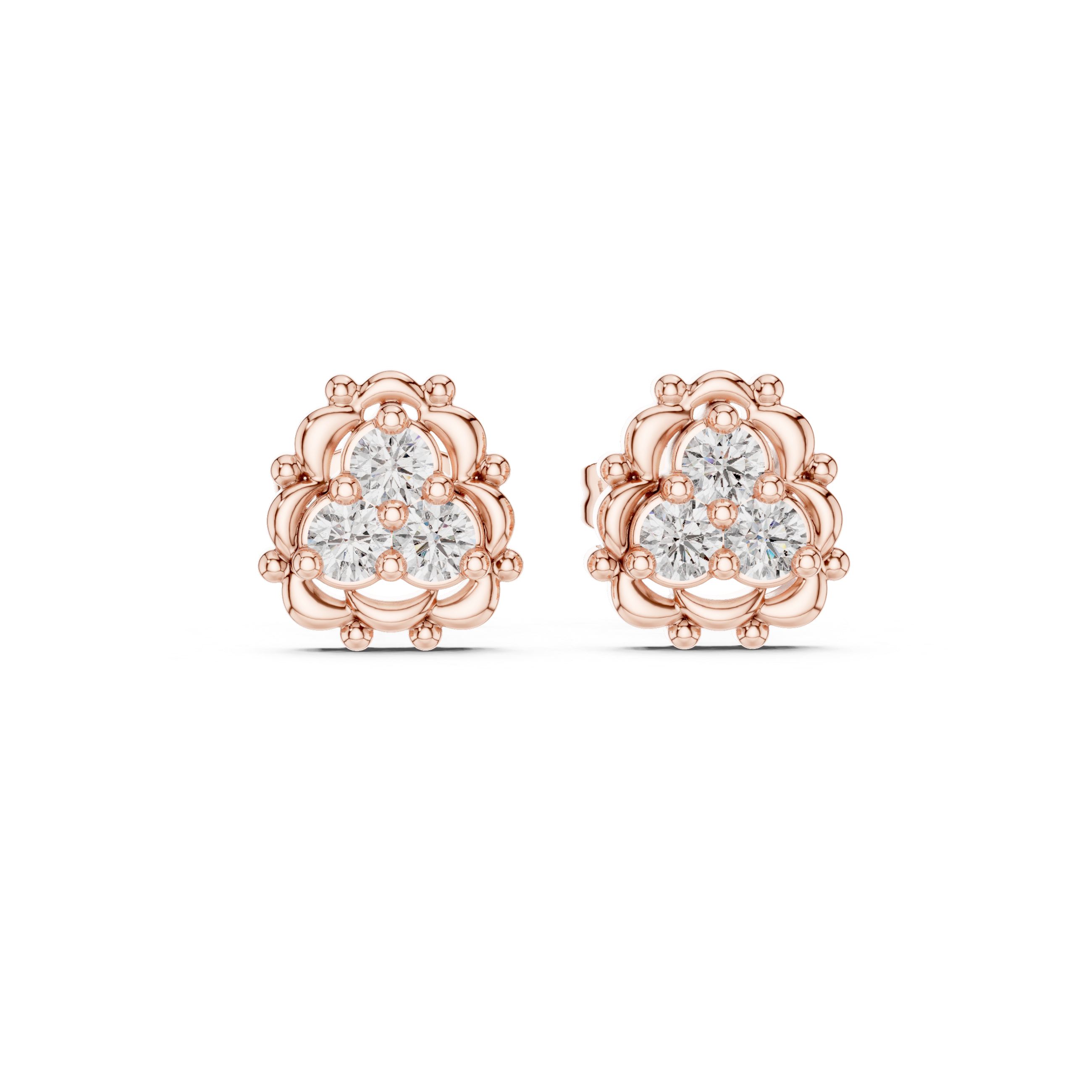 Aurora Crown Diamond Studs