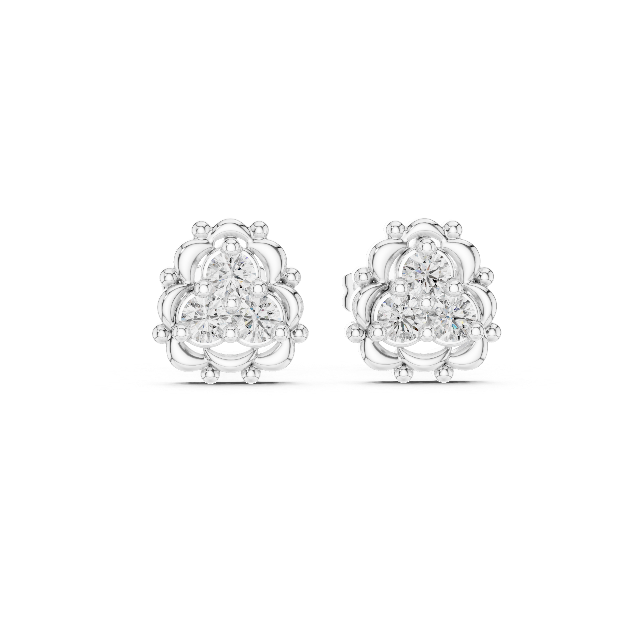Aurora Crown Diamond Studs