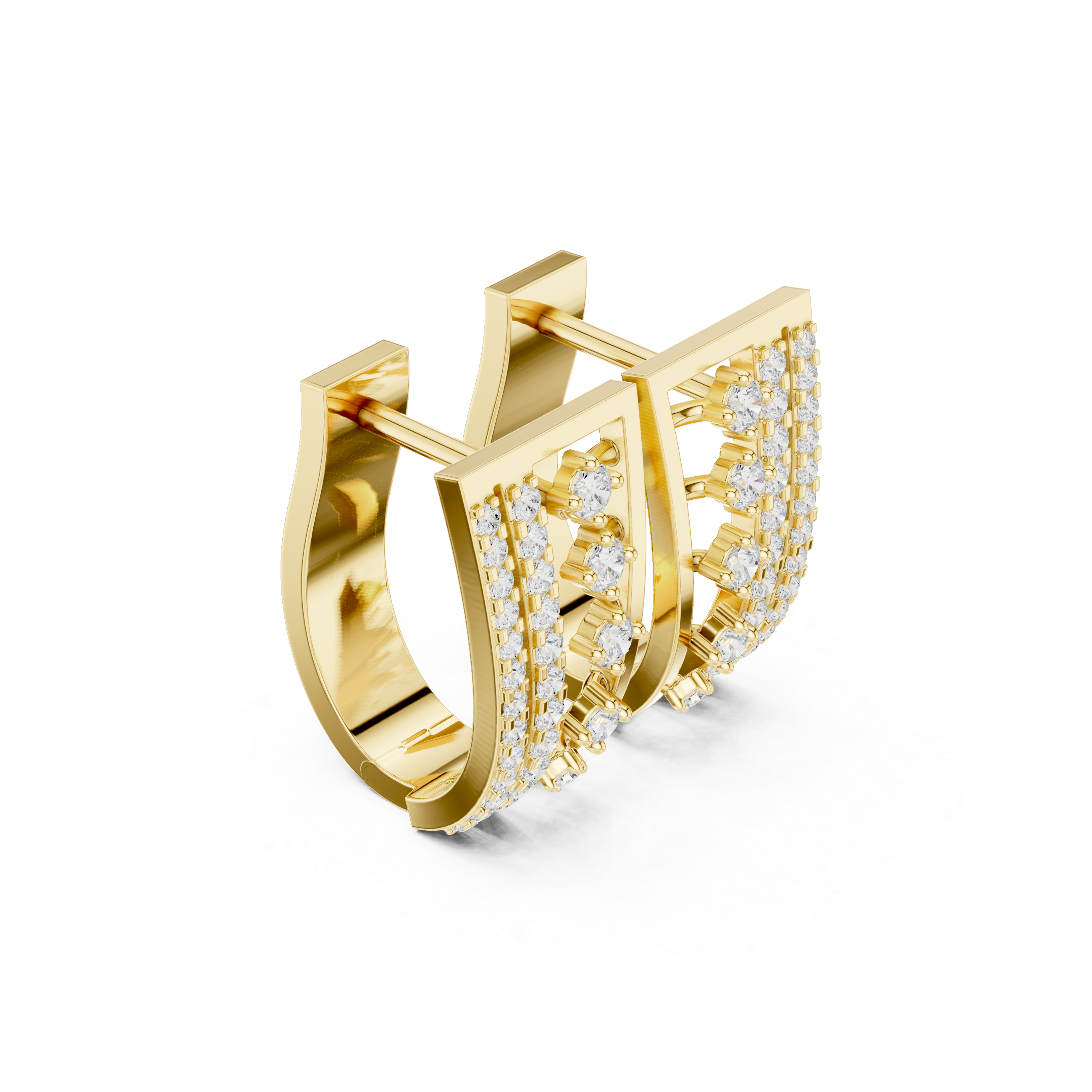 parallel diamond lines and scattered diamond clusters.