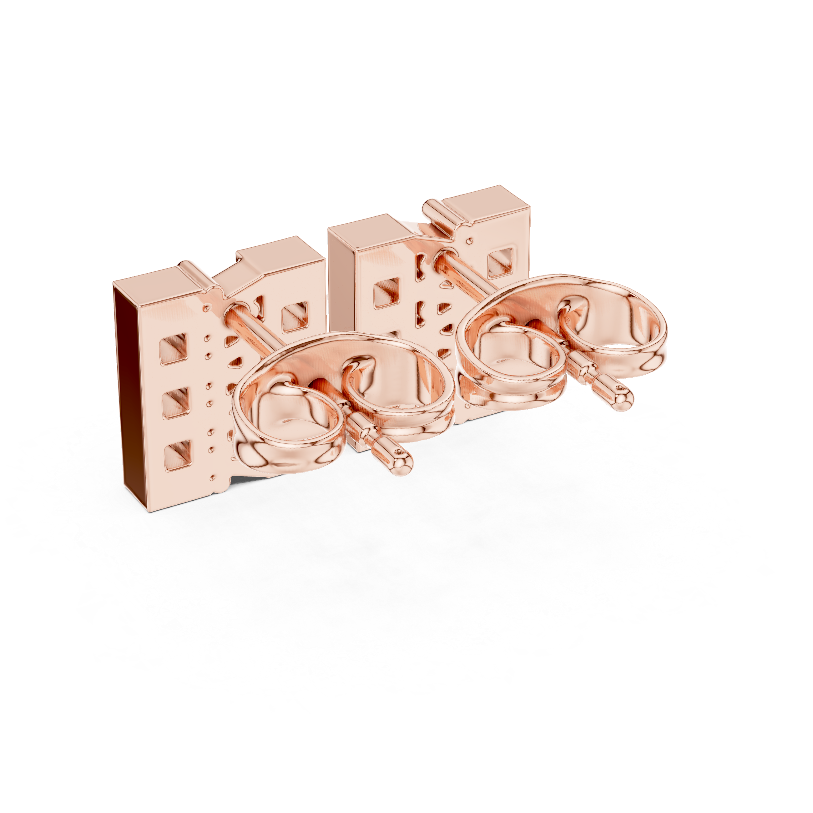 Bar Stud Earrings with Diamond Accents