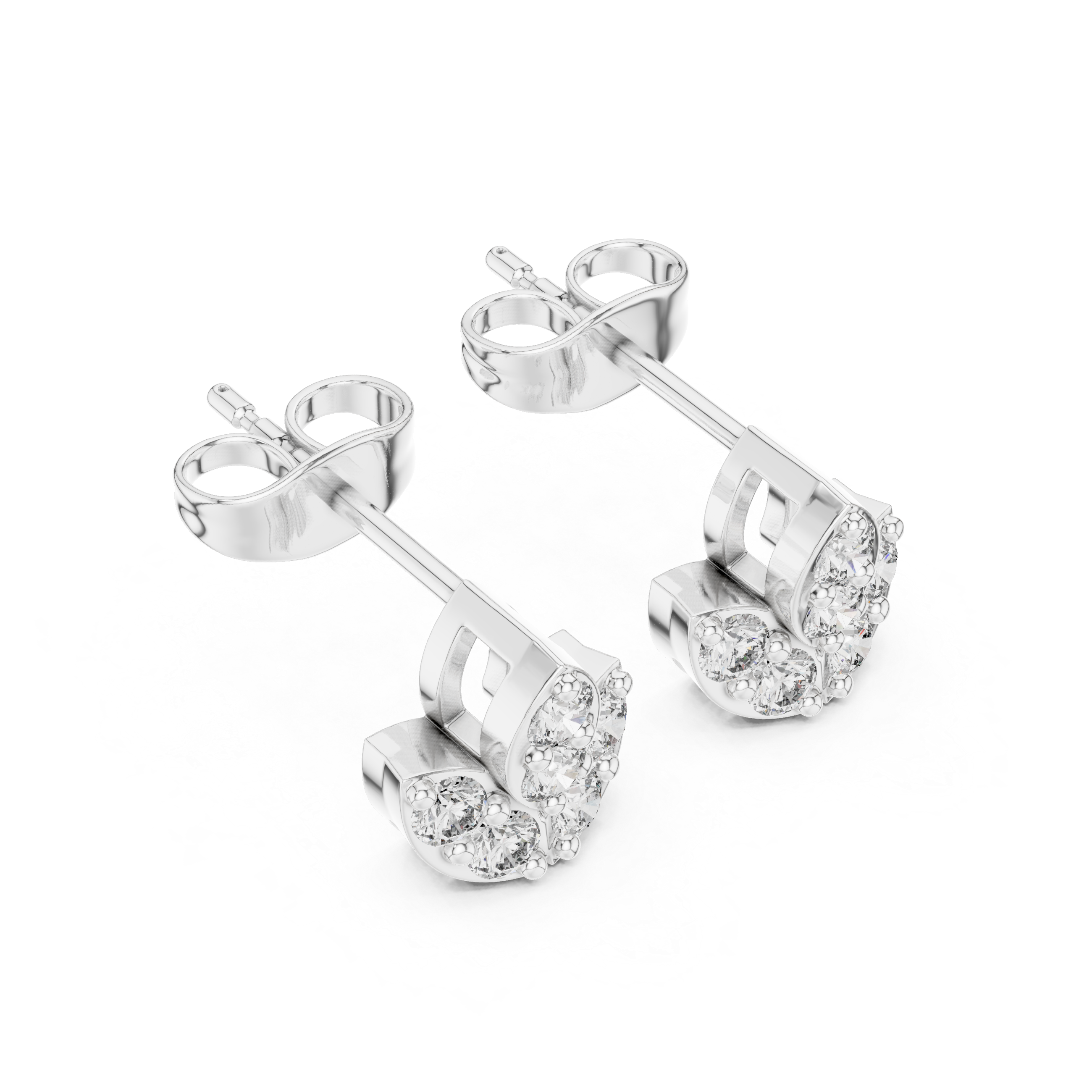 Sparkling Paw Print Earrings