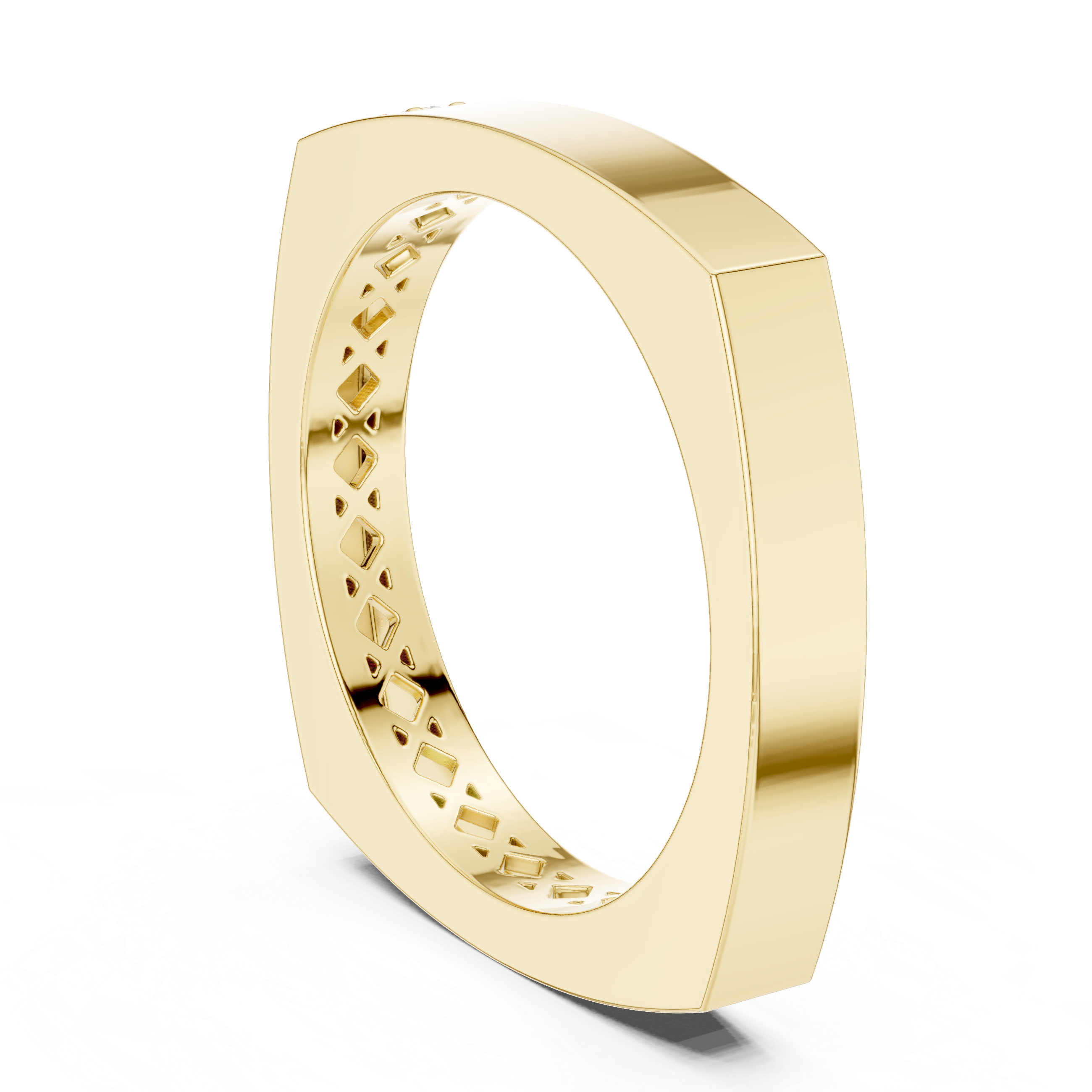 Minimalist Rose Gold Diamond Band Ring