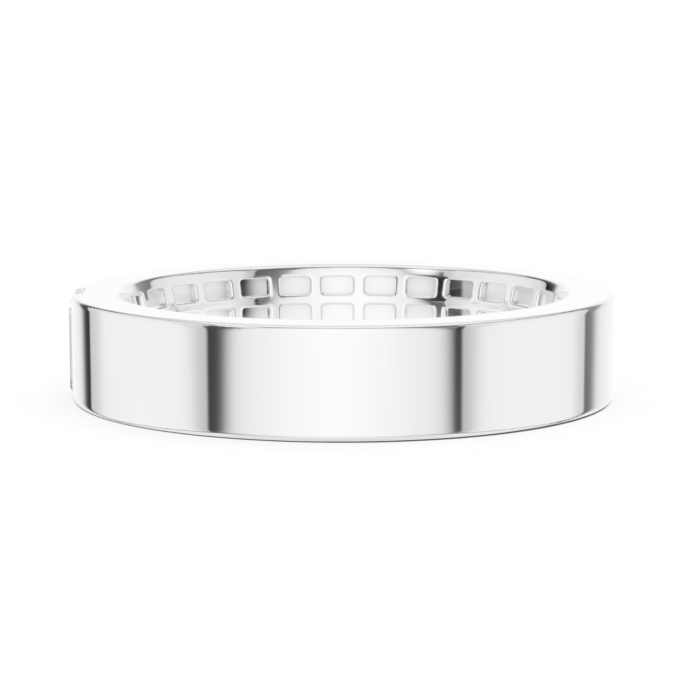 Contemporary Rose Gold Baguette Diamond Band Ring