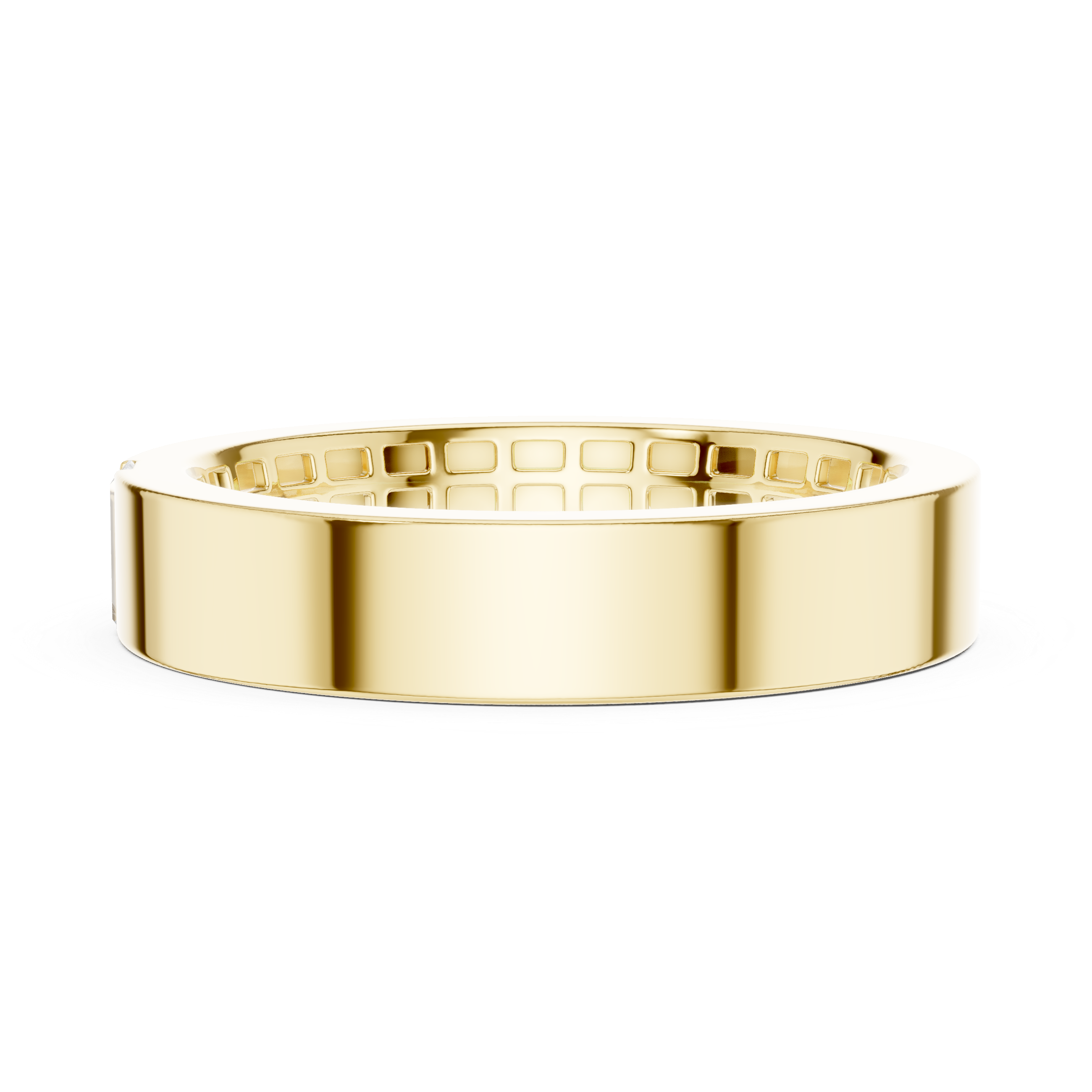 Contemporary Rose Gold Baguette Diamond Band Ring