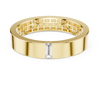Contemporary Rose Gold Baguette Diamond Band Ring