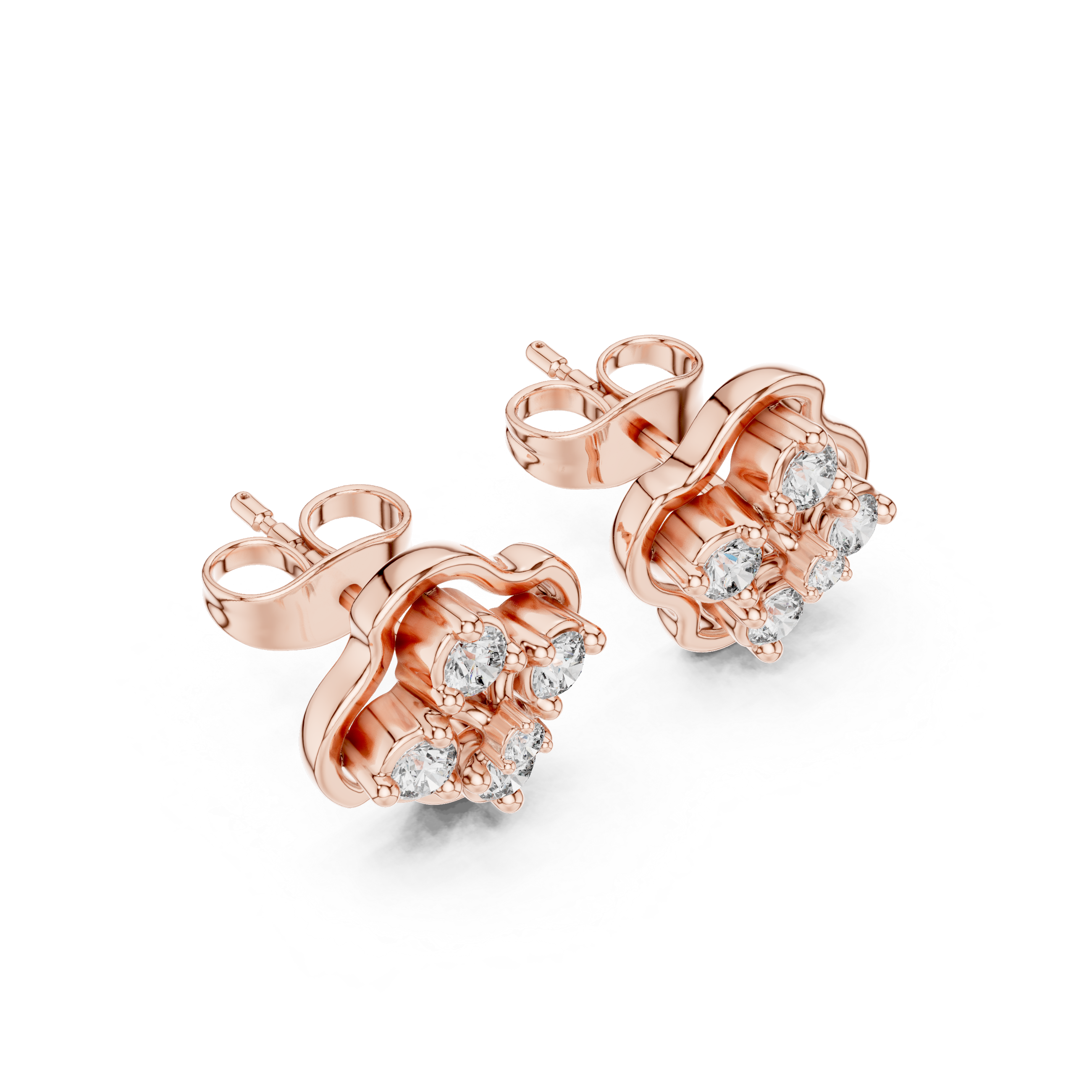 Pretty Rose Gold Floral Gems