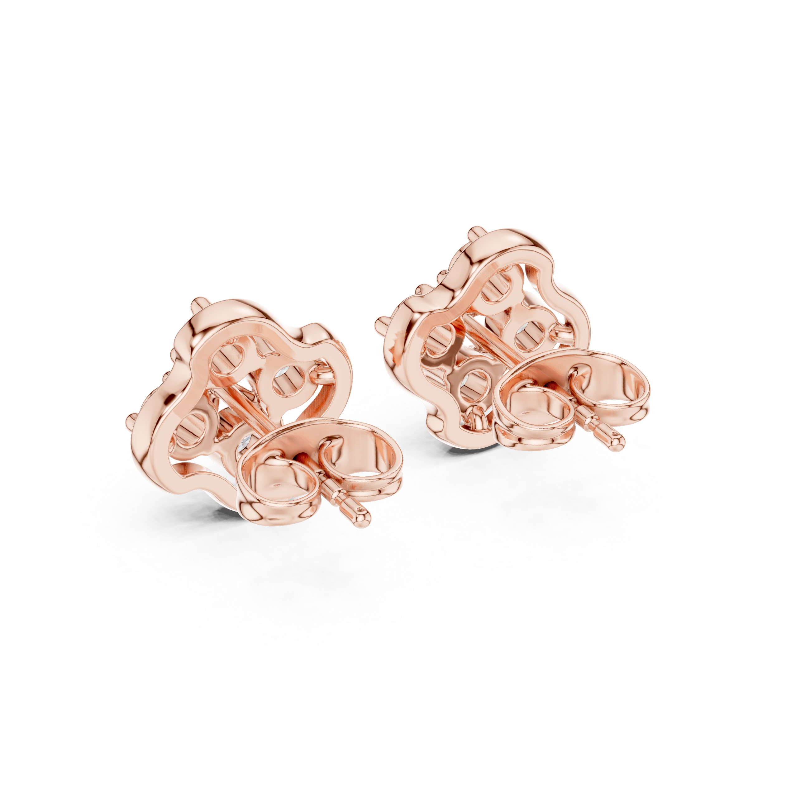Pretty Rose Gold Floral Gems