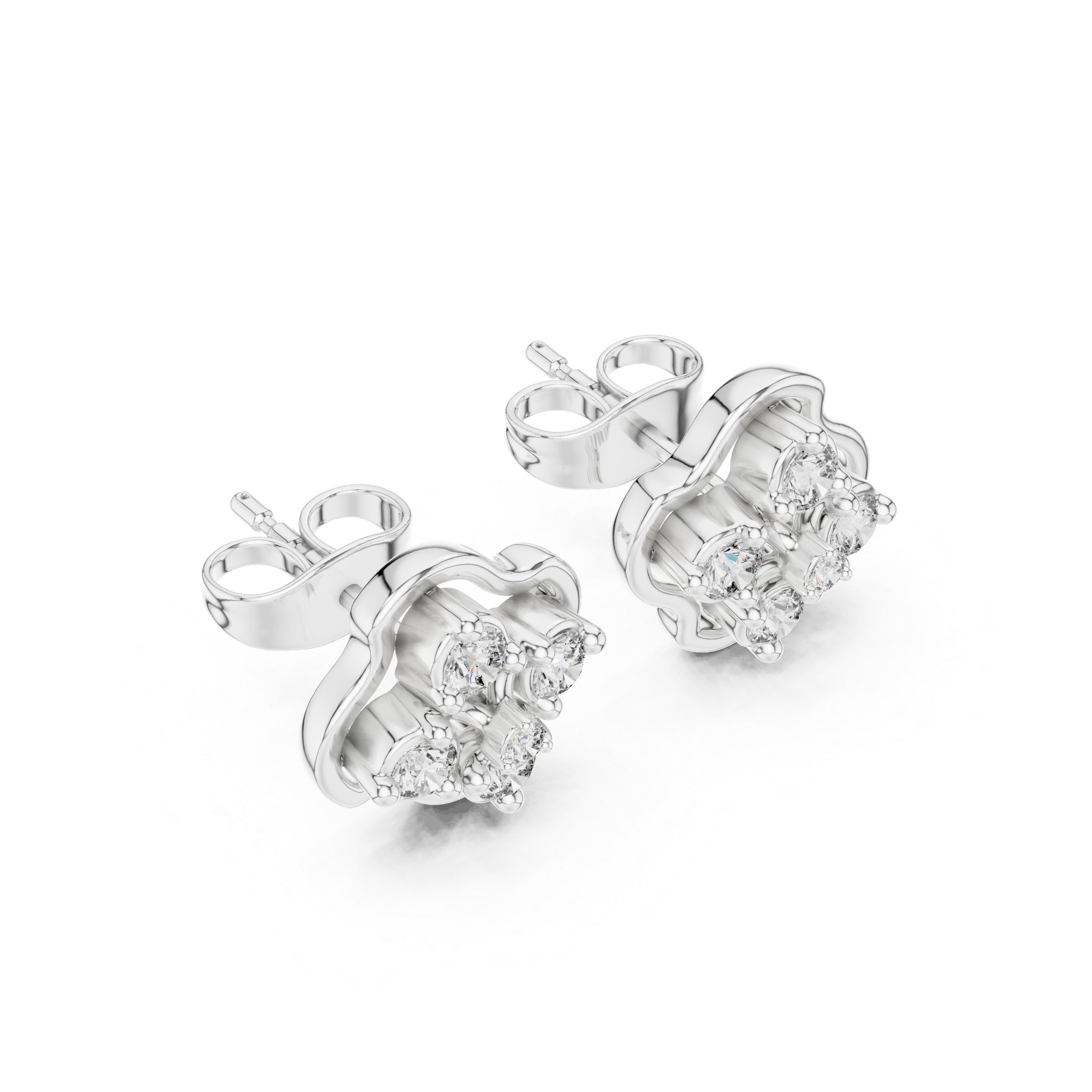 Pretty Rose Gold Floral Gems