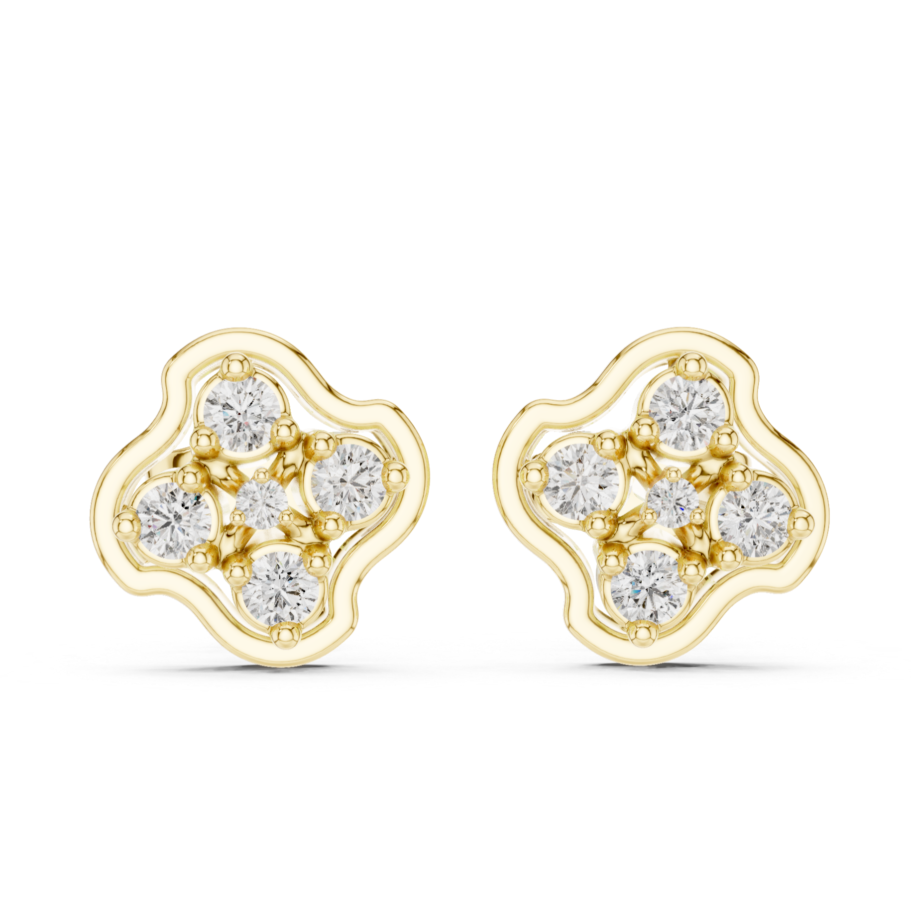 Pretty Rose Gold Floral Gems