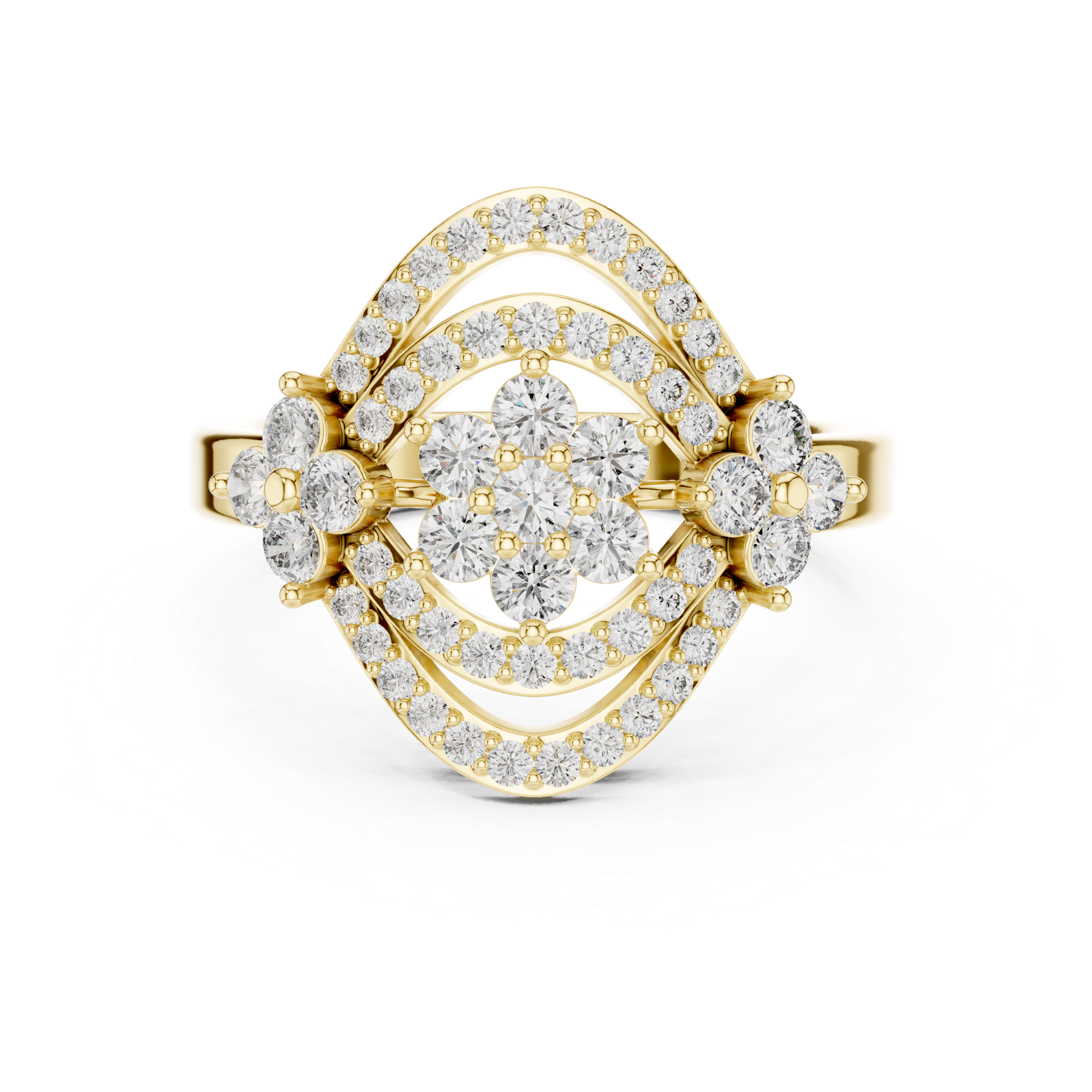 Floral-Inspired Diamond Engagement Ring