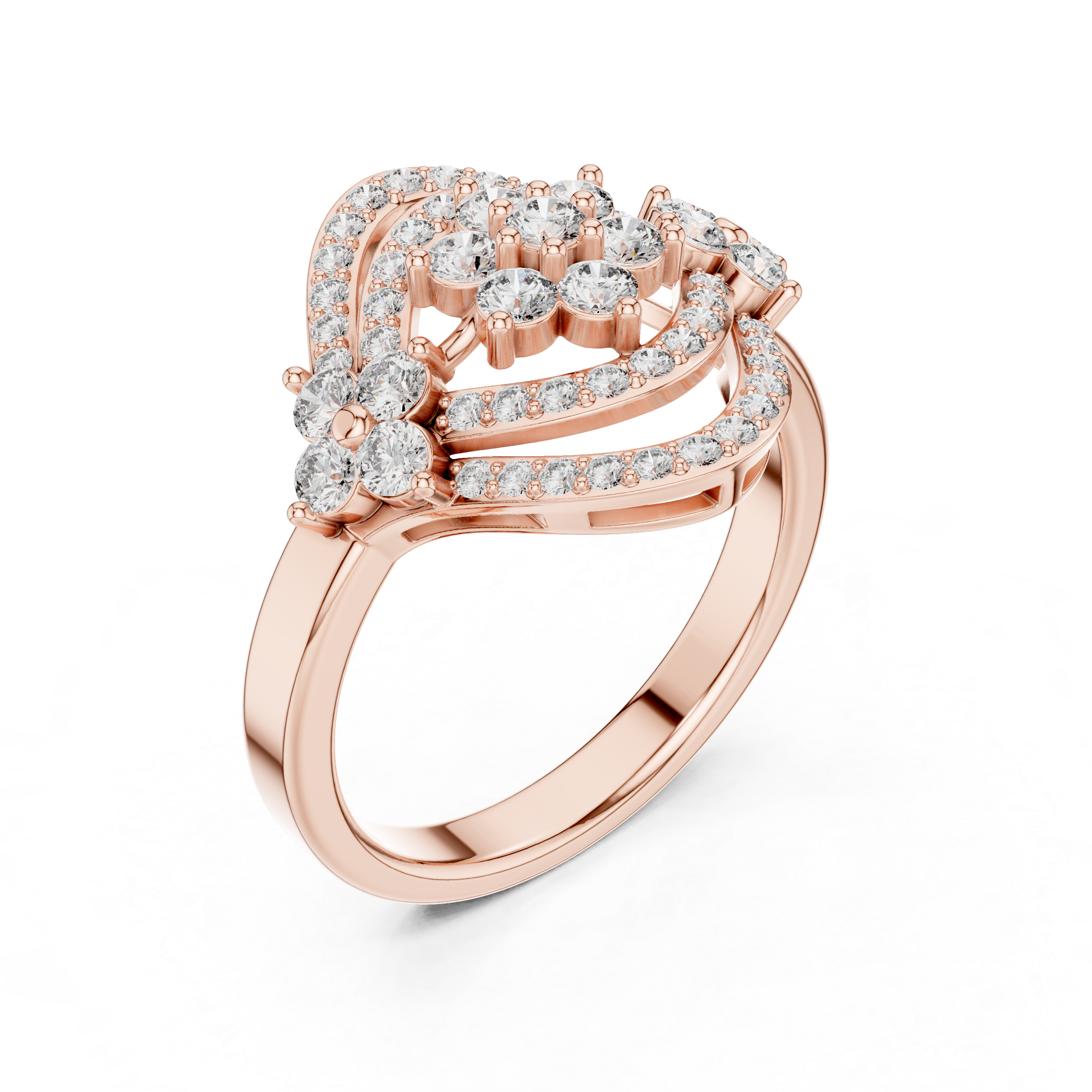 Floral-Inspired Diamond Engagement Ring