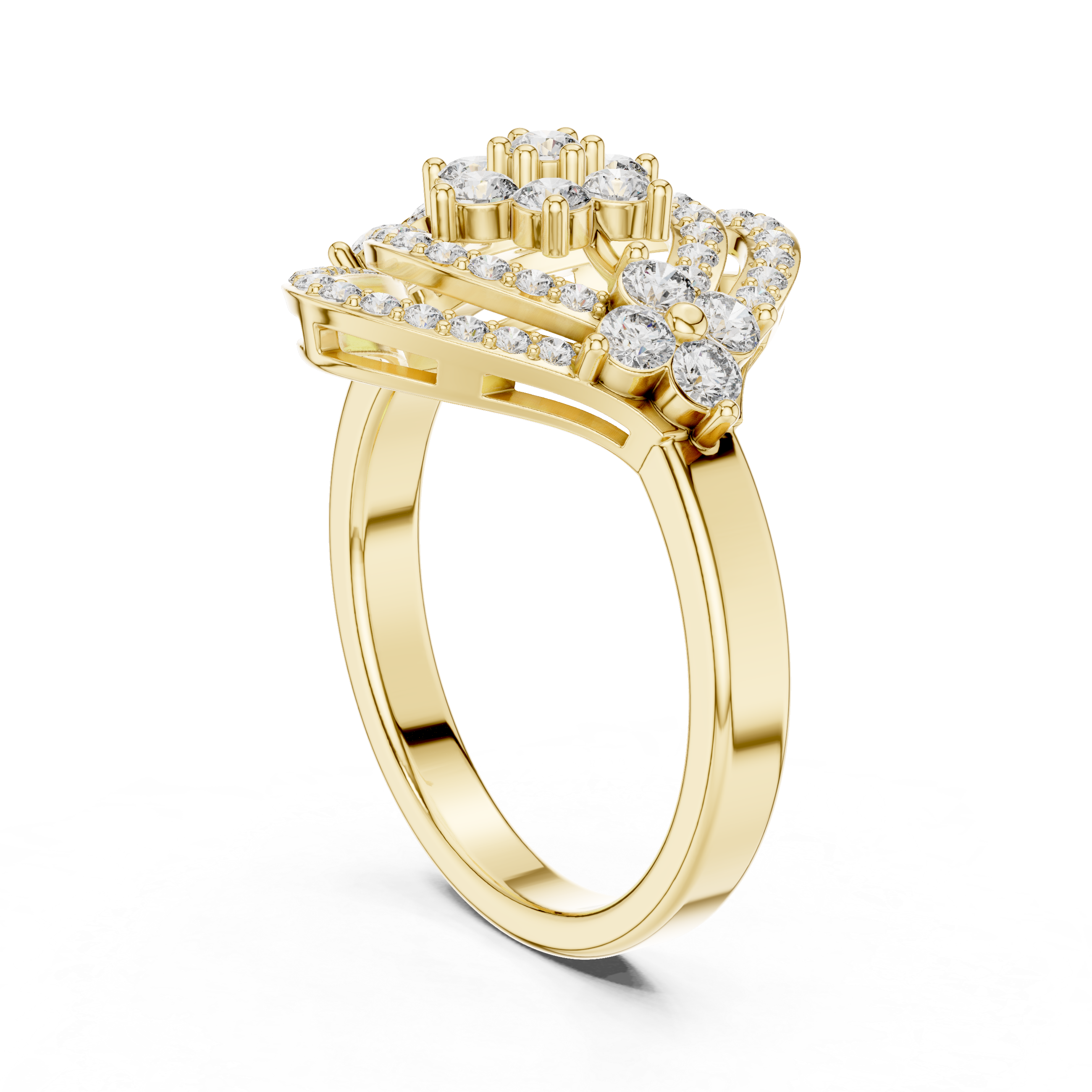 Floral-Inspired Diamond Engagement Ring