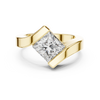 Tension-Set Ring with Princess-Cut Diamond