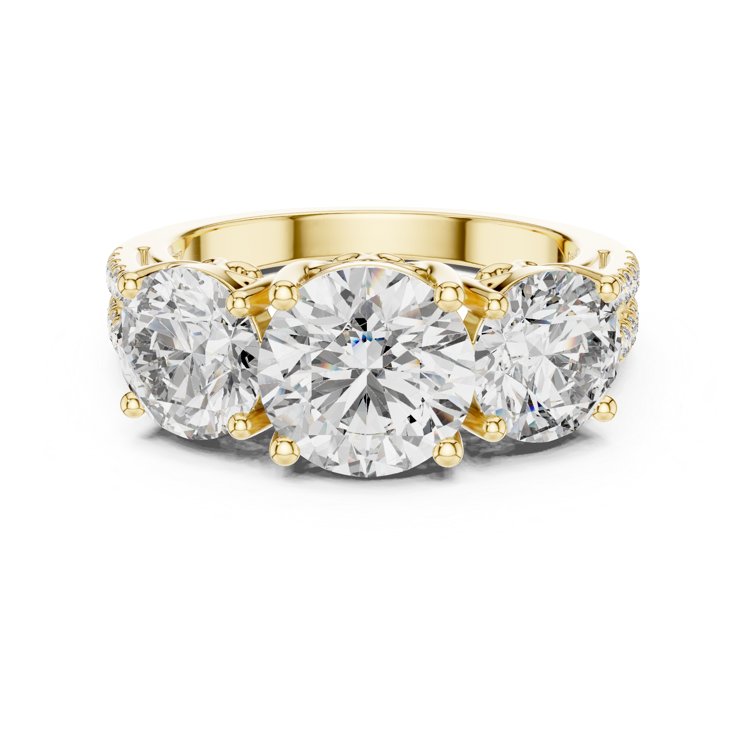 Three-Stone Diamond Engagement Ring
