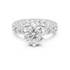 Radiant Halo Eternity Diamond Ring