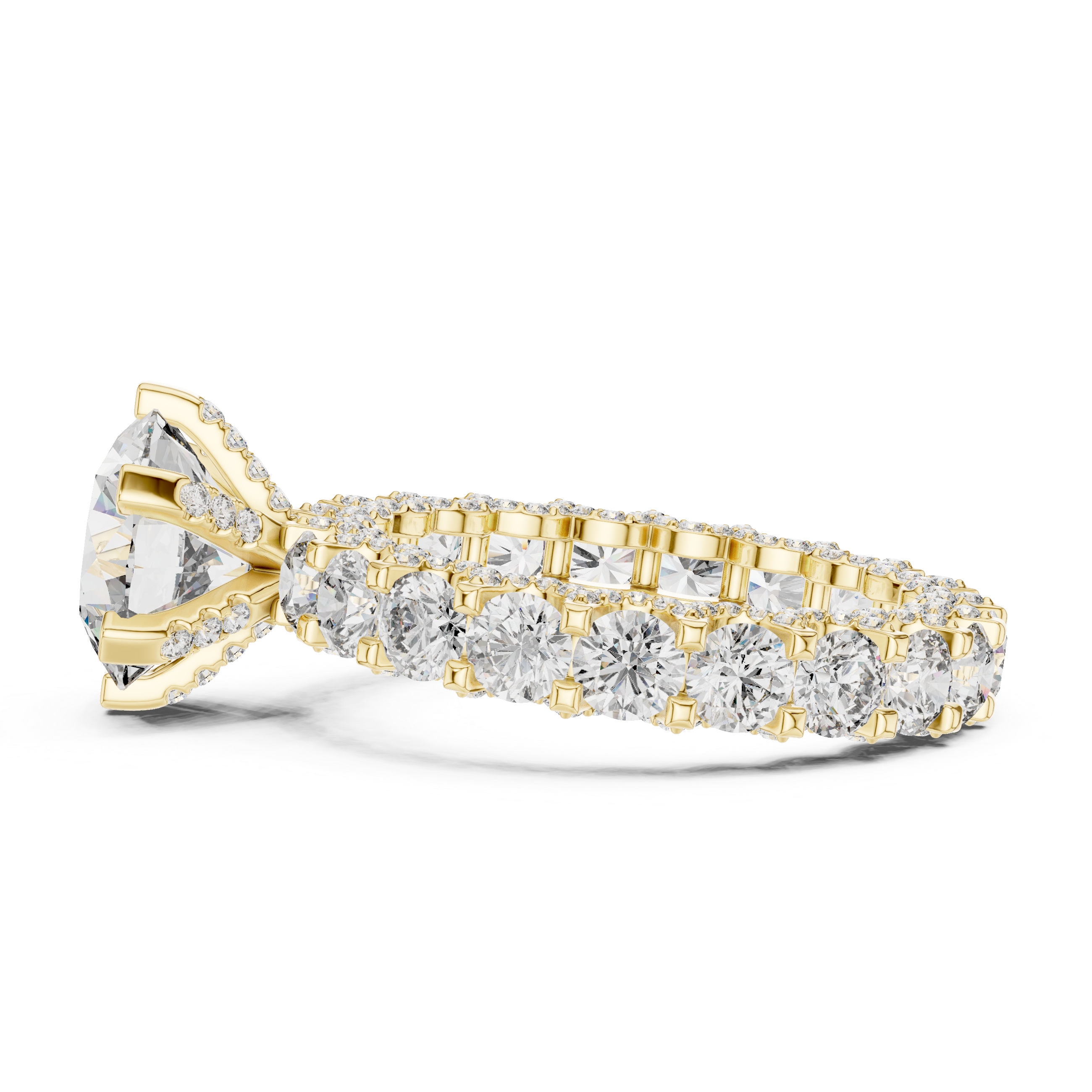 Radiant Halo Eternity Diamond Ring