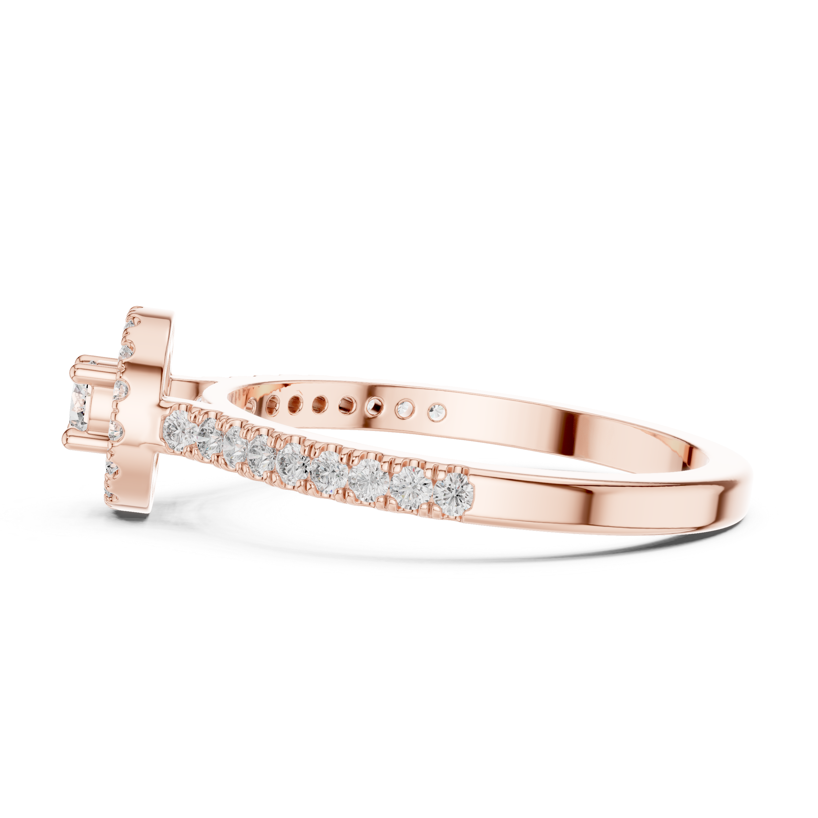 Halo Elegance Solitaire Ring