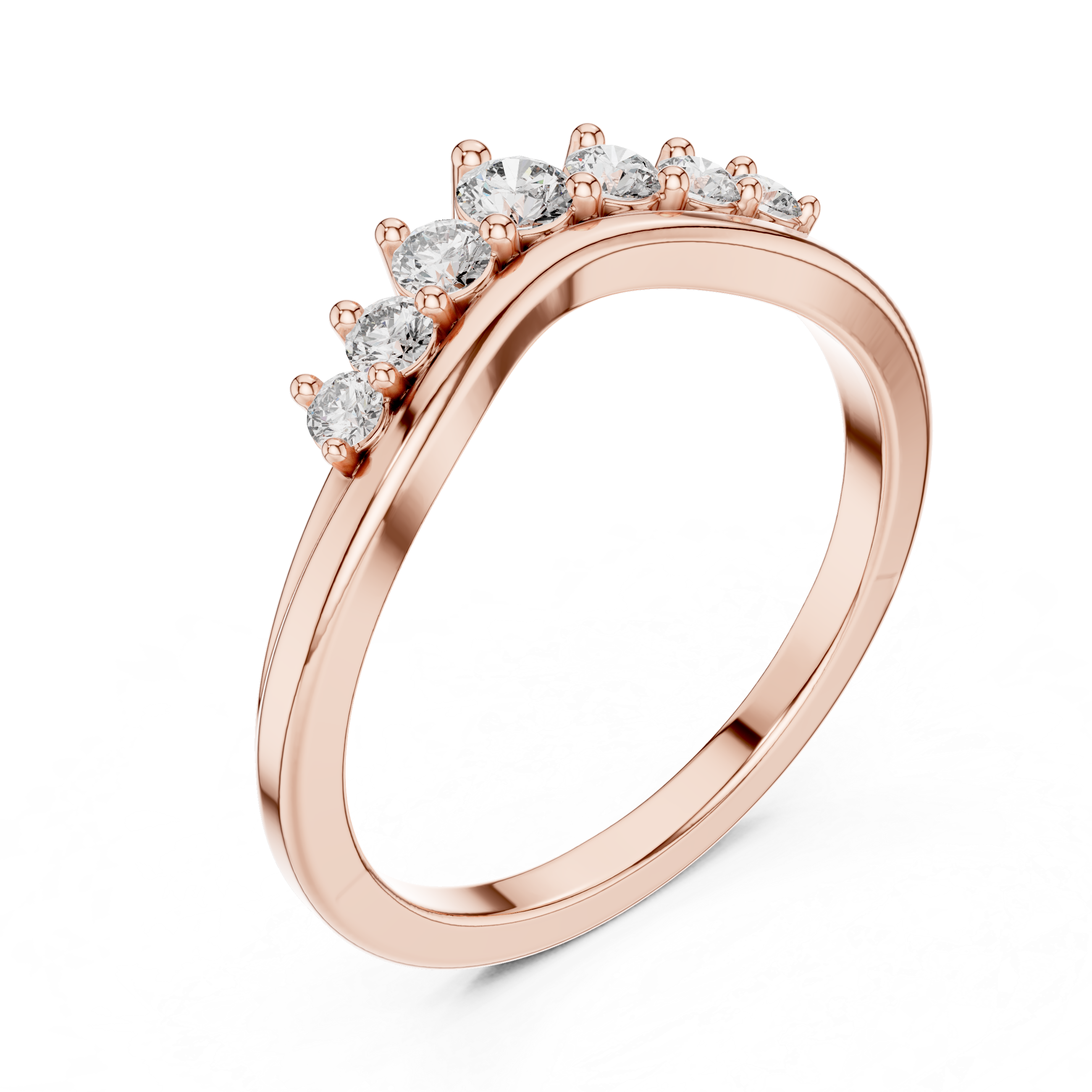 Graduated Diamond Band Ring