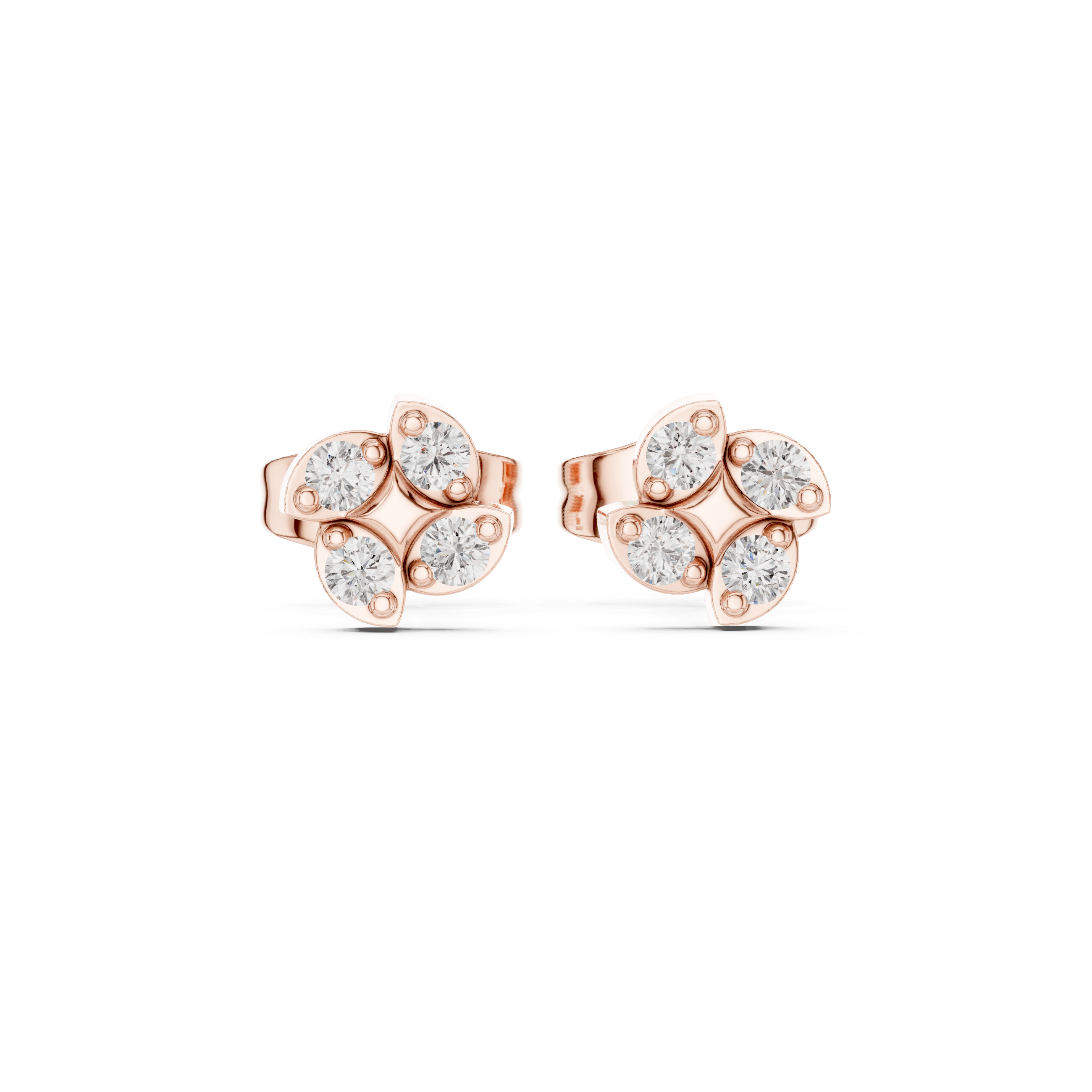 Minimalist cluster Diamond Stud Earrings
