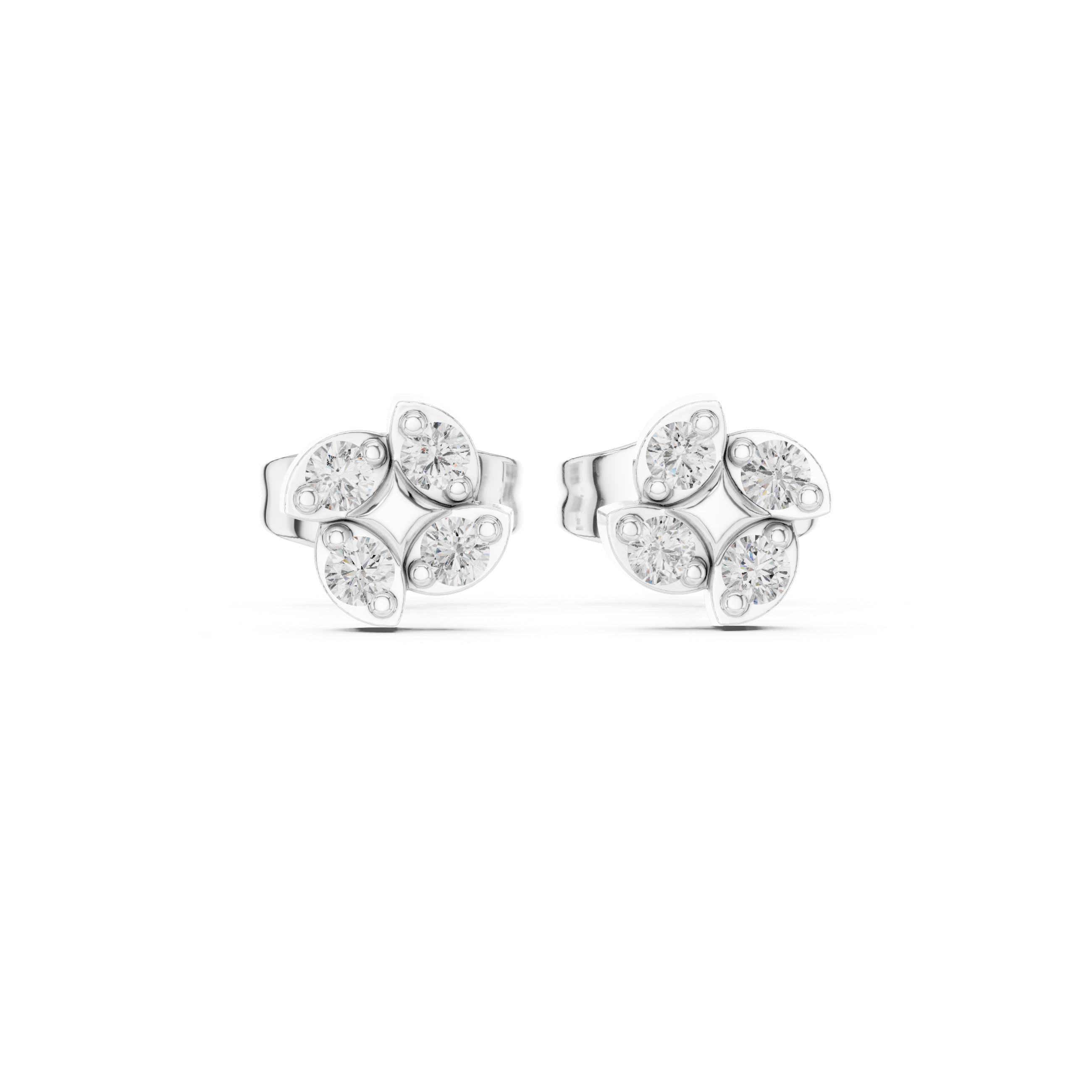 Minimalist cluster Diamond Stud Earrings