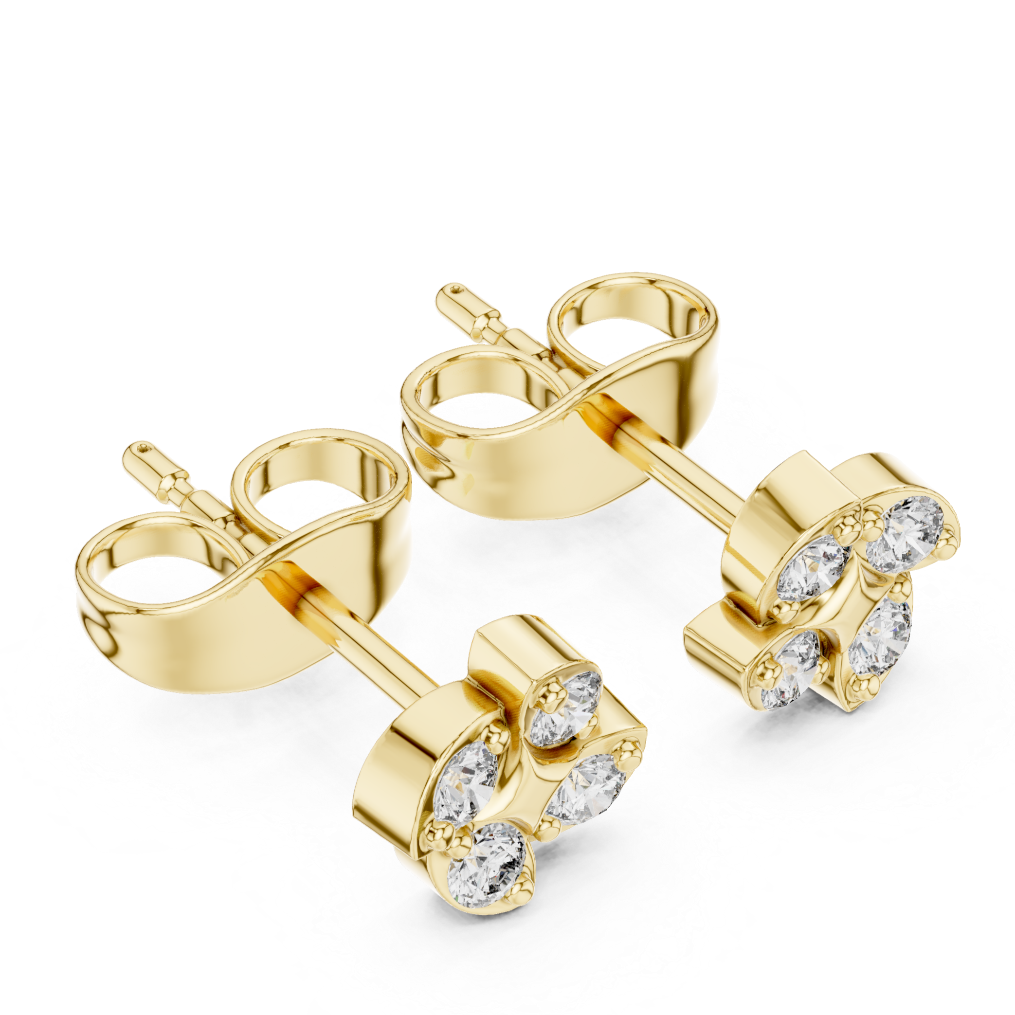 Minimalist cluster Diamond Stud Earrings