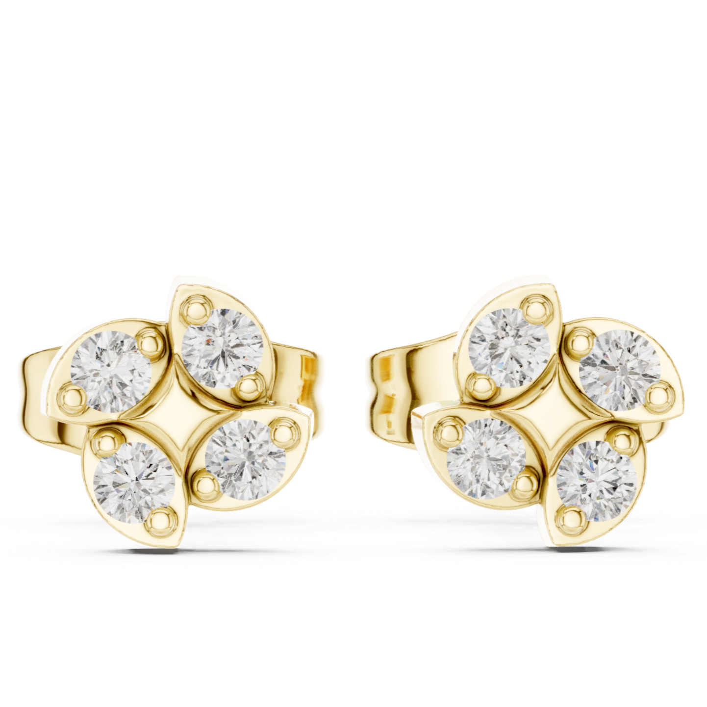 Minimalist cluster Diamond Stud Earrings