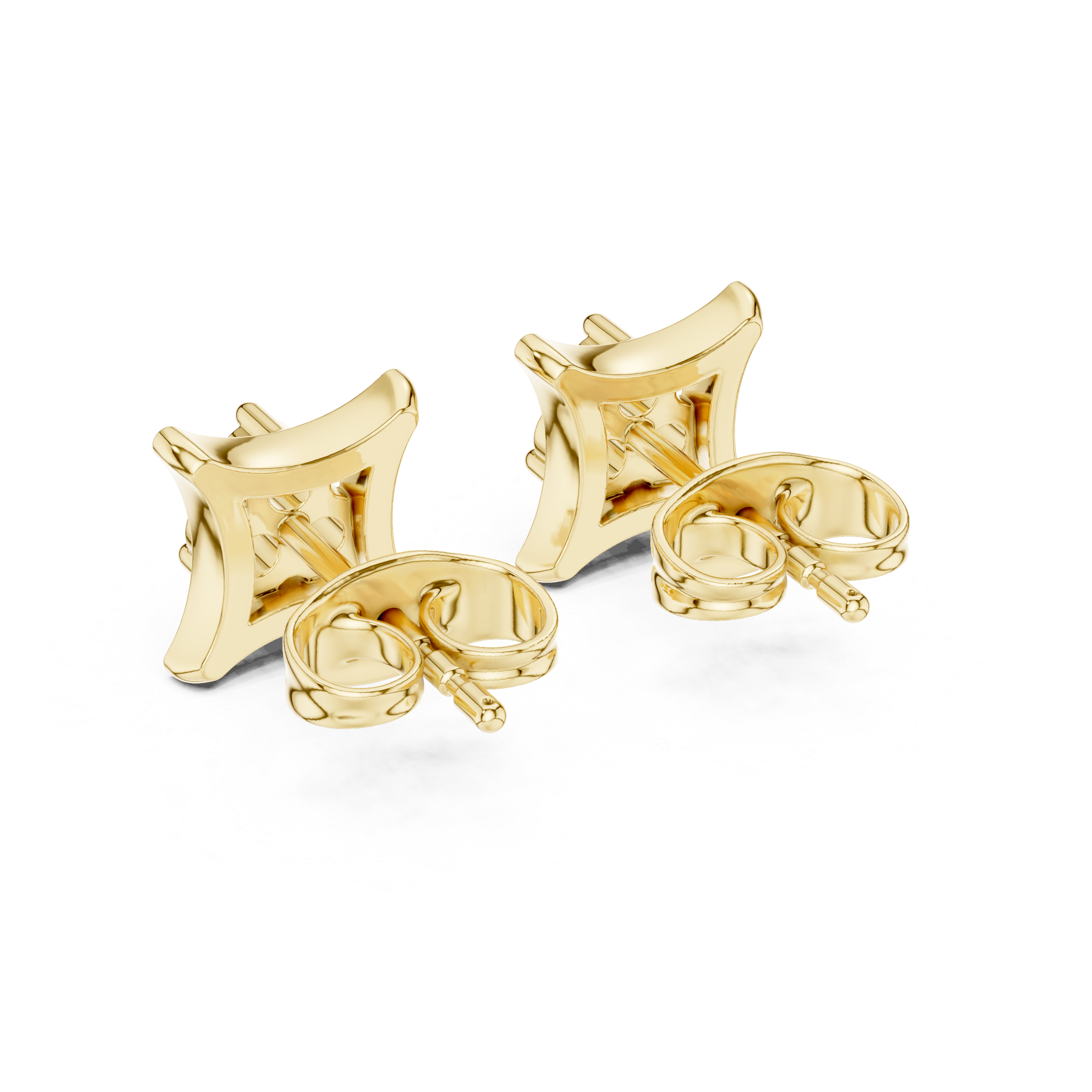 Triangular cluster Diamond Stud Earrings