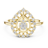 Pear Halo Ring