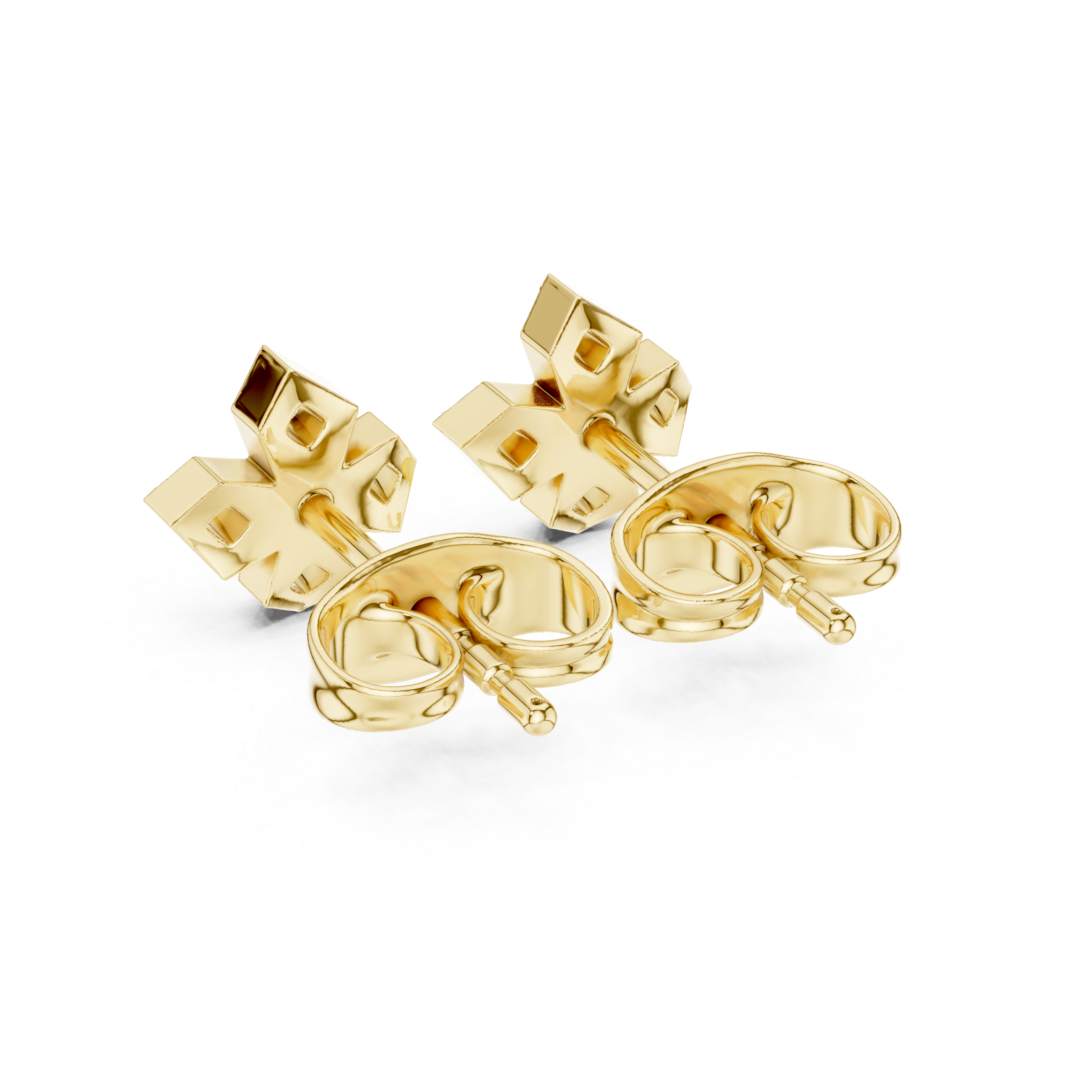 Modern Cross cluster Diamond Stud Earrings
