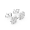 Classic Round Cluster Diamond Stud Earrings