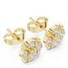 Classic Round Cluster Diamond Stud Earrings