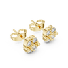 Crown-Shaped Cluster Diamond Stud Earrings