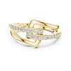 Modern Rose Gold Diamond Arrow Ring