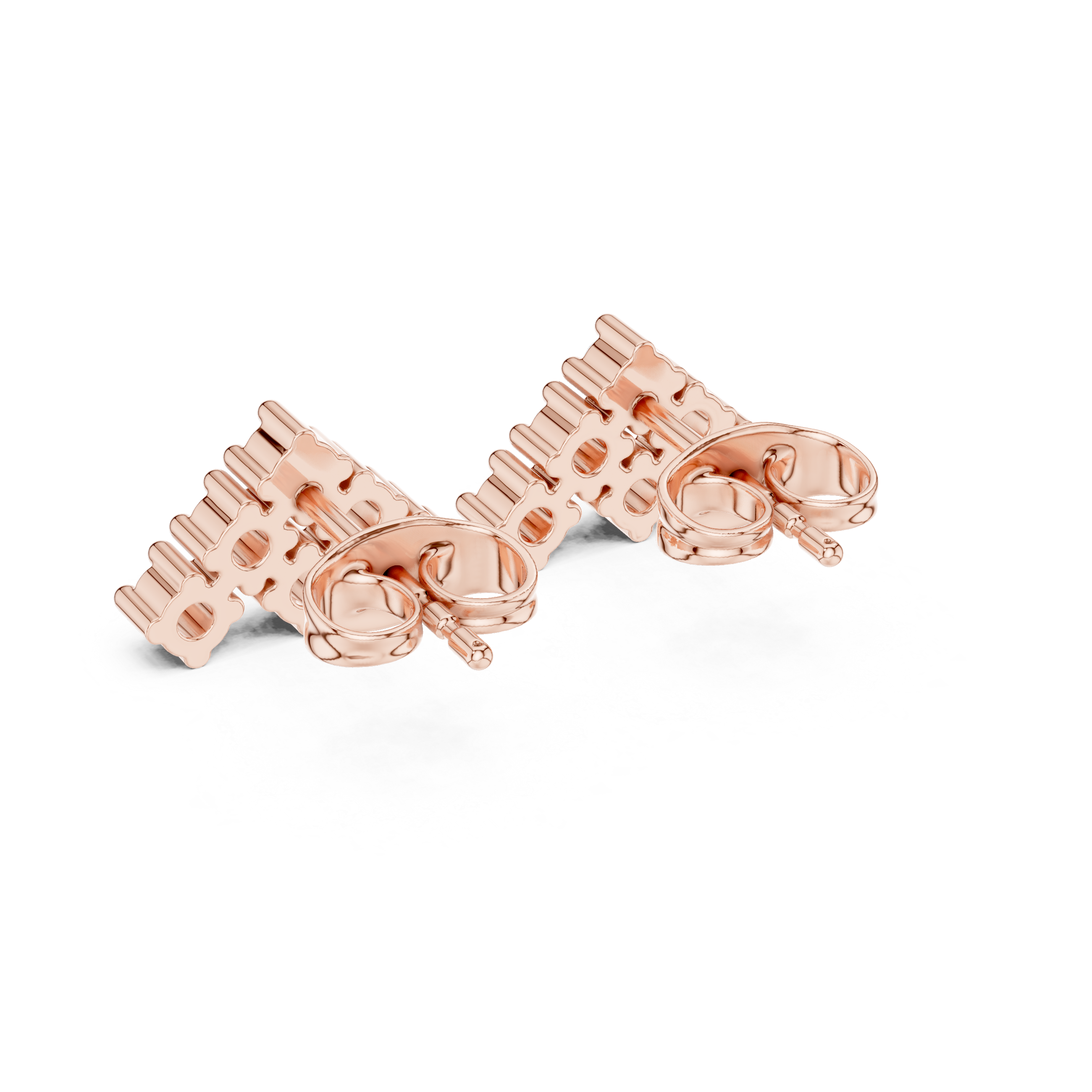 Cascading Cluster Diamond Stud Earrings