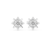 Modern Cross Cluster Diamond Stud Earrings