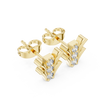 V-Shaped Diamond Stud Earrings